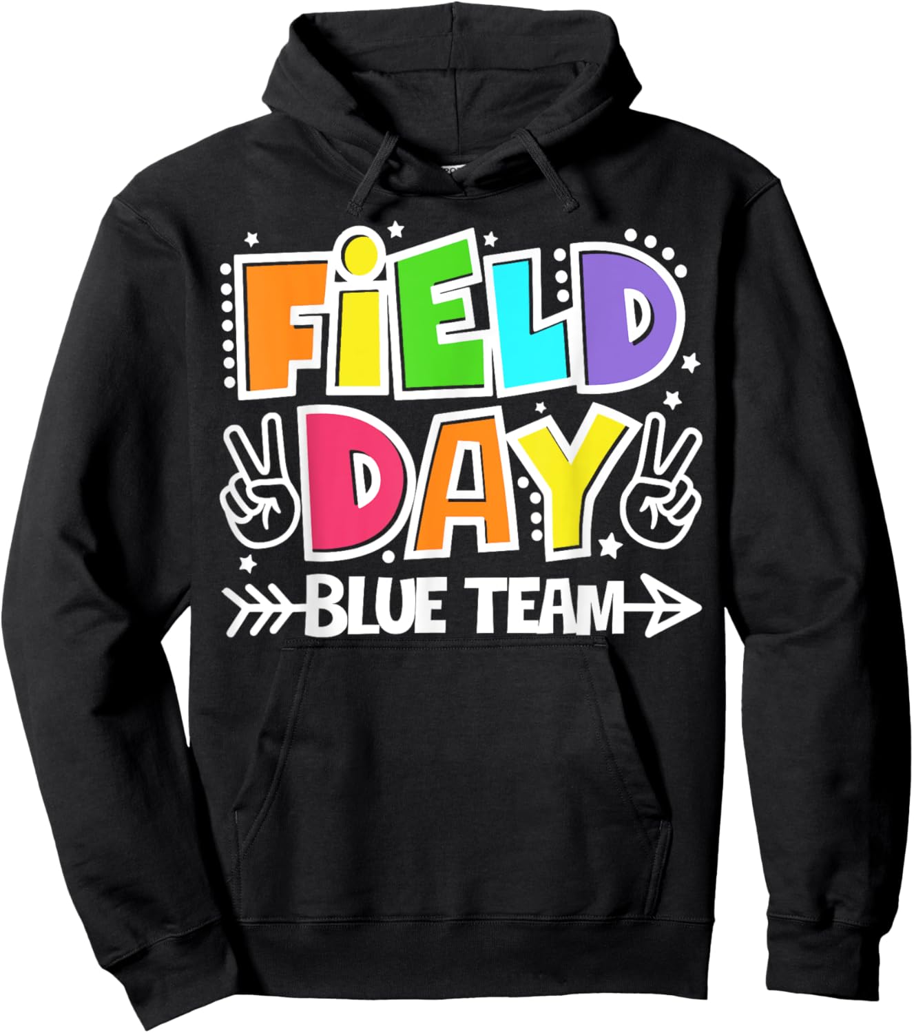 Field Day Blue Team Funny For Teacher Kids Field Day Games Hoodie - Hoodie | Black