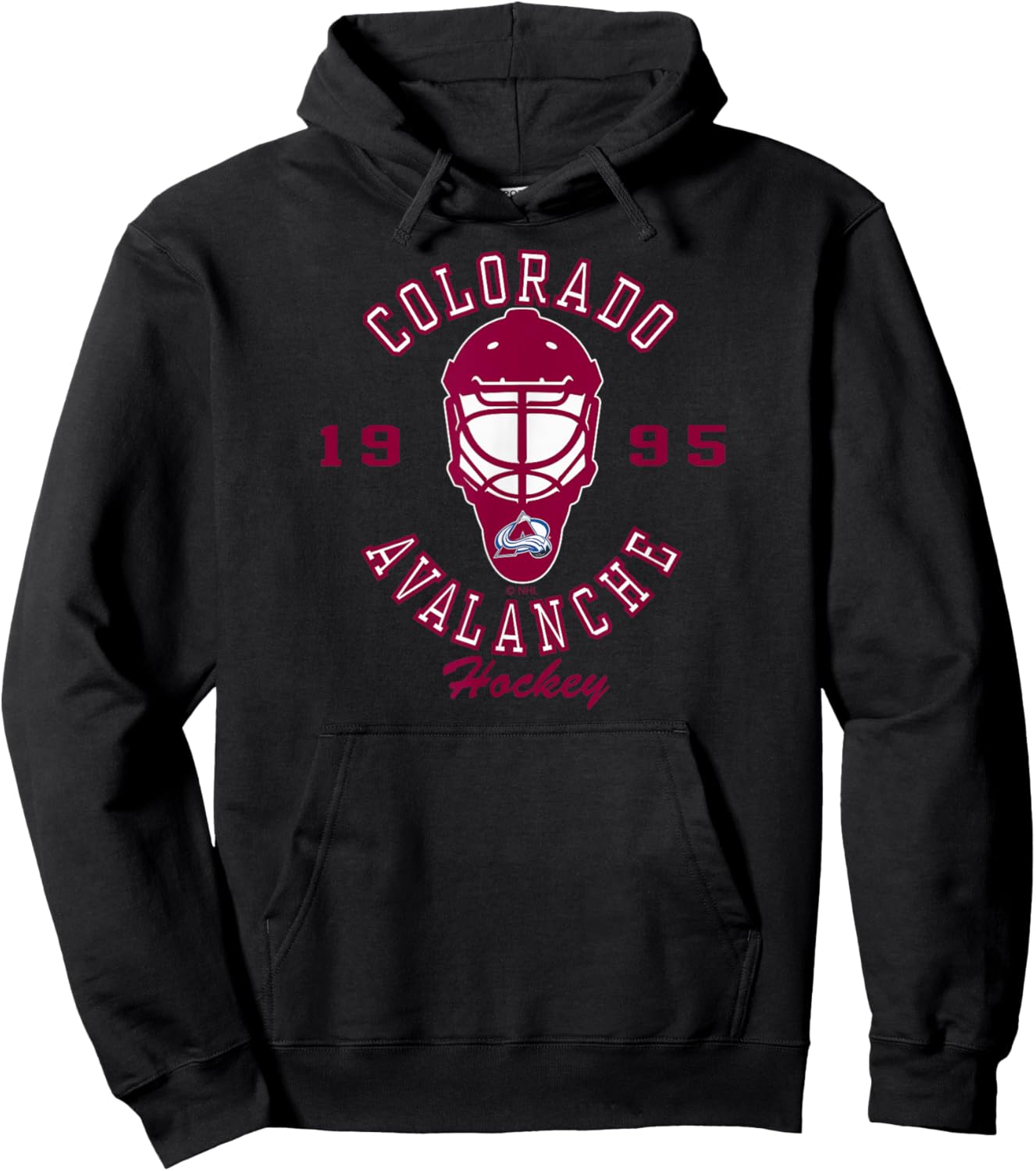 Colorado Avalanche Hockey Mask Black Officially Licensed Hoodie - Hoodie | Black