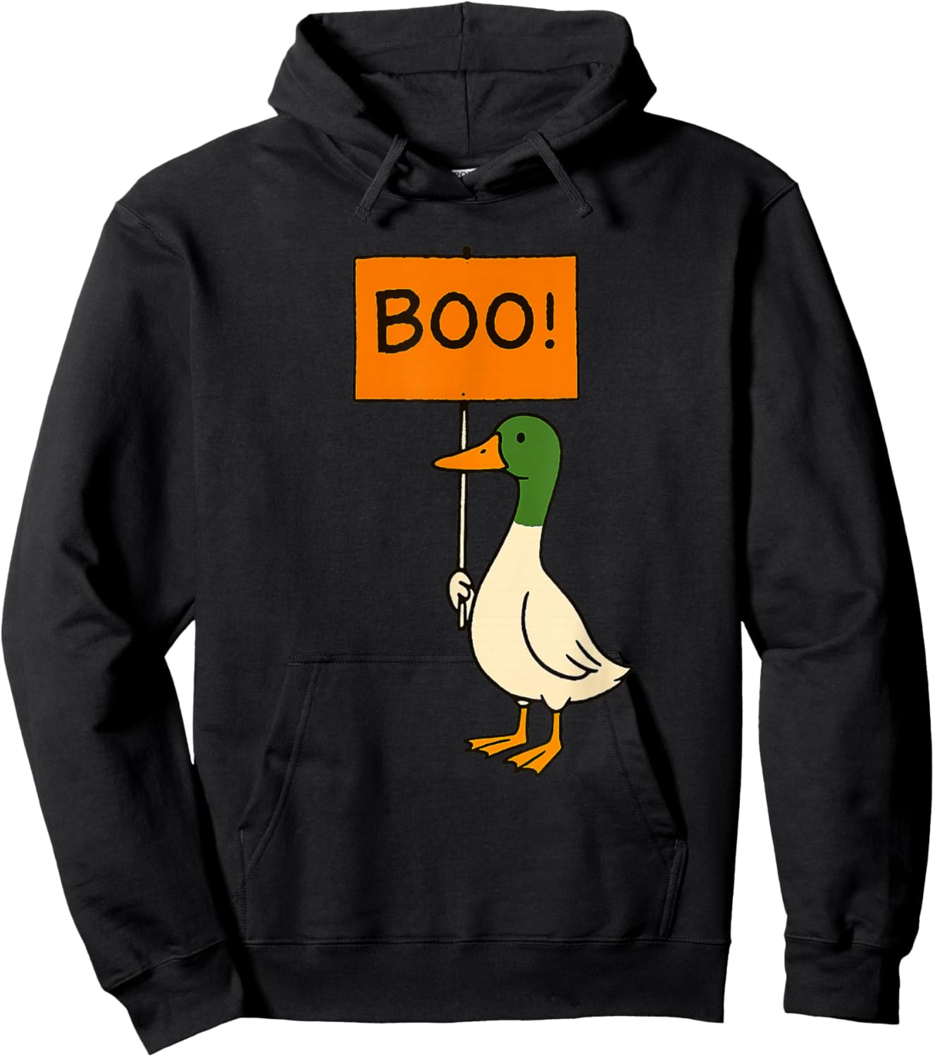 Funny Goose Halloween Boo Sign Hoodie - Hoodie | Black