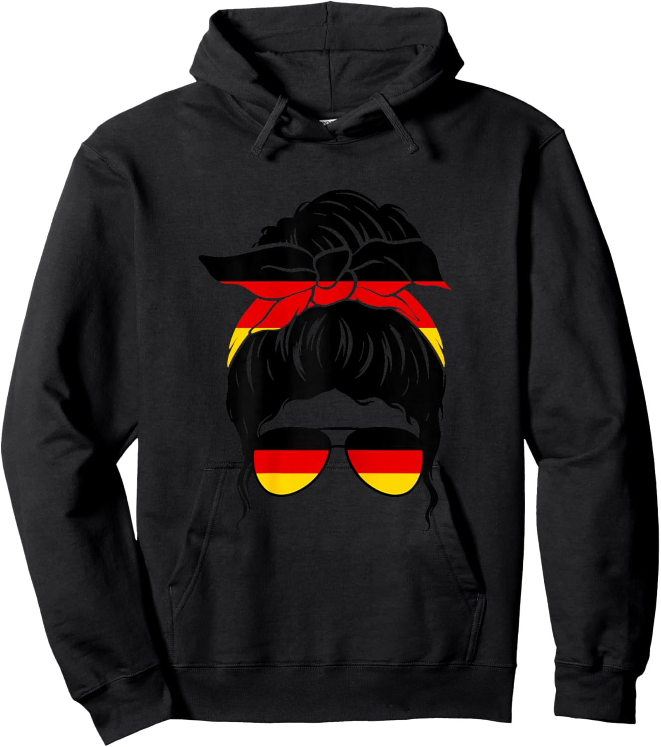 Deutsches Mädchen Deutschland Deutsche Flagge Stolze Deutsche Frau Hoodie - Hoodie | Black
