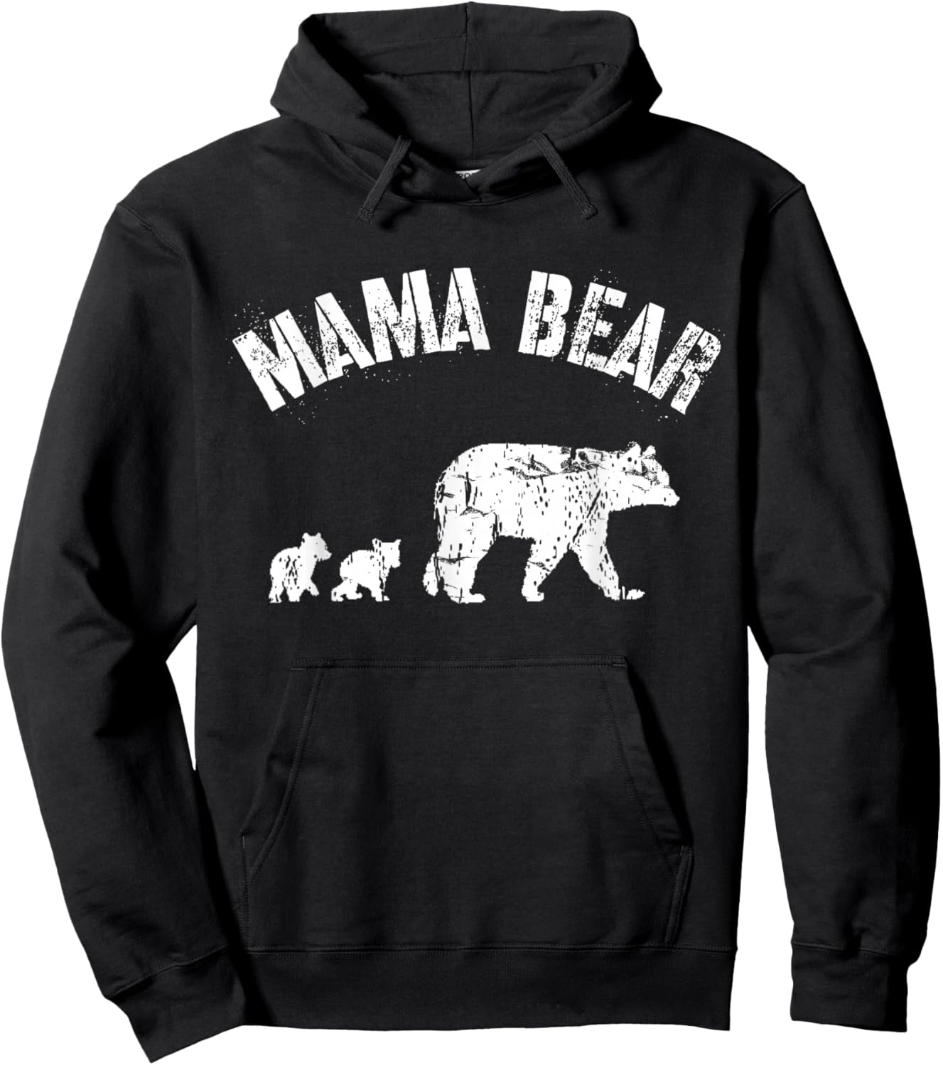 Maman Ours avec 2 Oursons Maman Maman Mère Cadeau Amusant Hoodie - Hoodie | Black