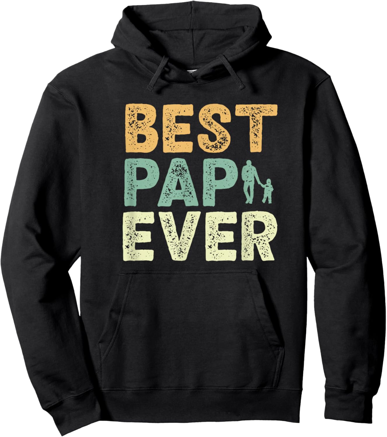 Vintage Classic Best Pap Ever Granddaughter grandkids Hoodie - Hoodie | Black