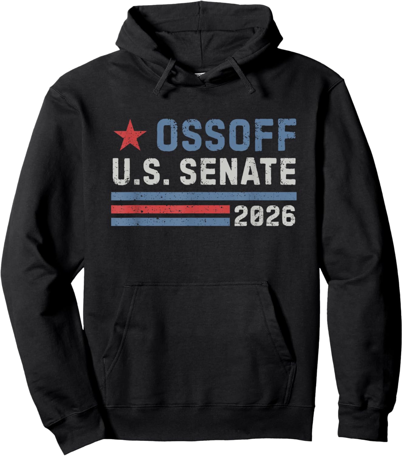Jon Ossoff for U.S. Senate from Georgia 2026 Vintage Hoodie - Hoodie | Black