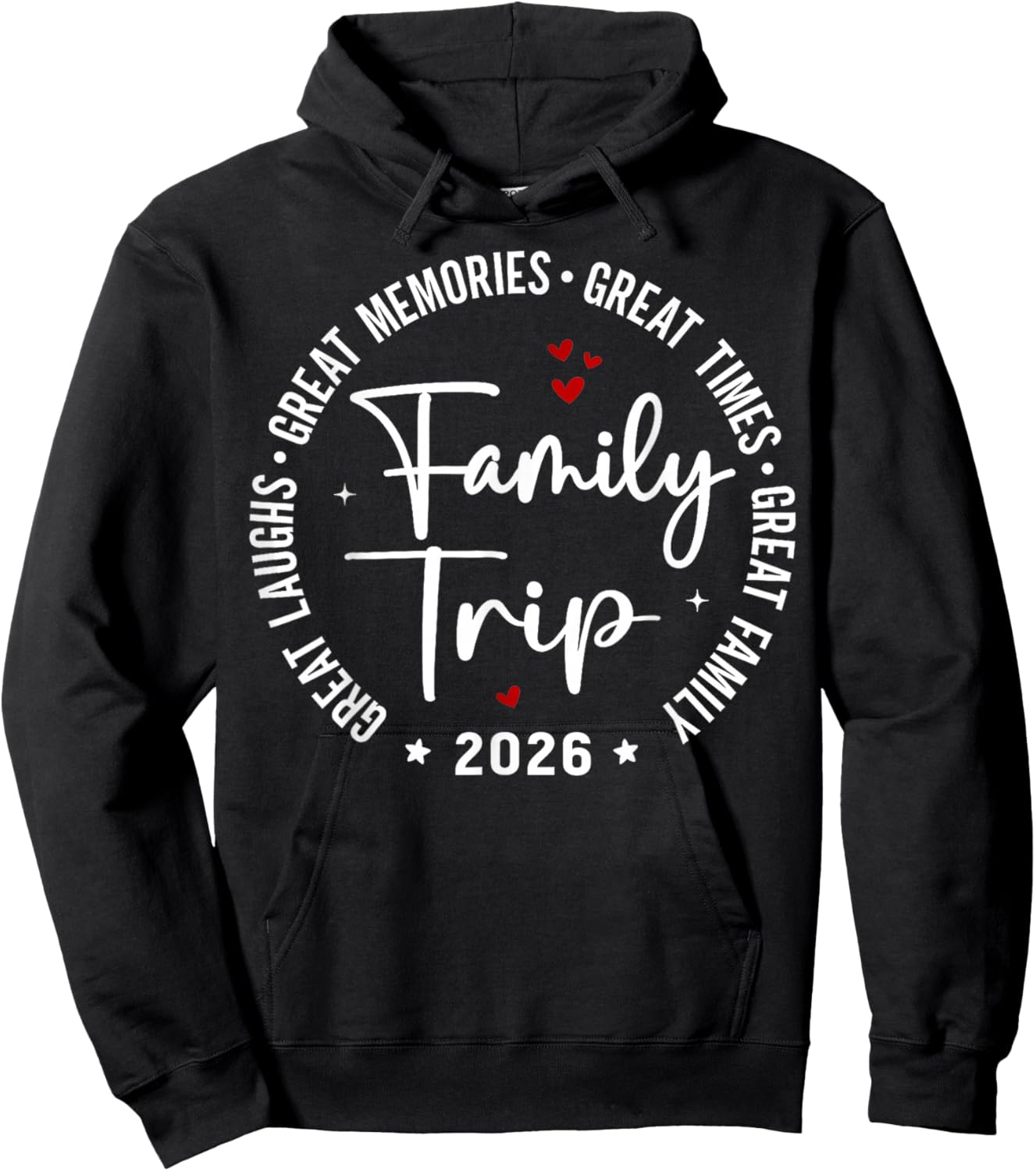 Family Trip Vacation 2026 Matching Group Hoodie - Hoodie | Black