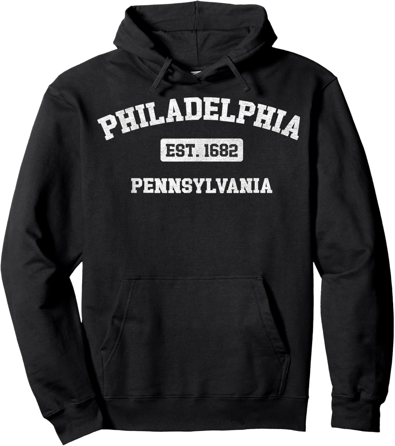 Vintage Philadelphia Pennsylvania PA Est. 1682 Souvenir Hoodie - Hoodie | Black