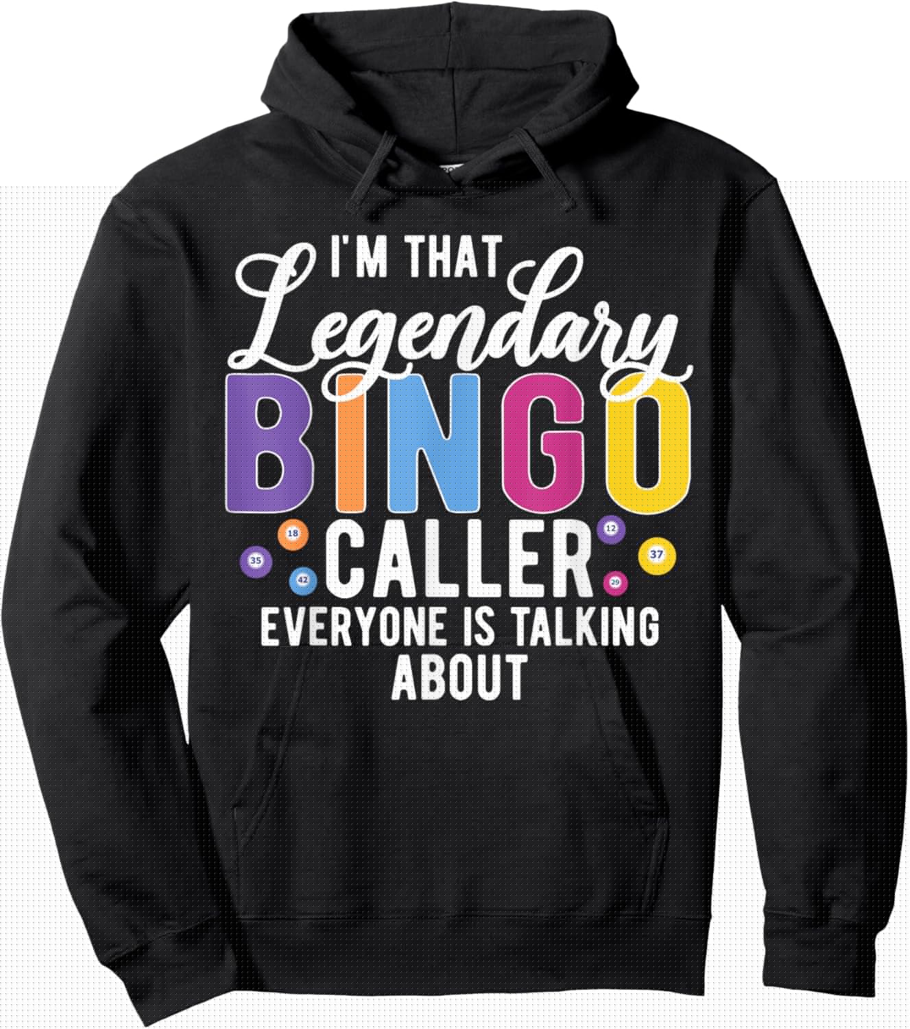 Legendary Bingo Caller Bingo Men Women Funny Bingo Player Hoodie - Hoodie | Black