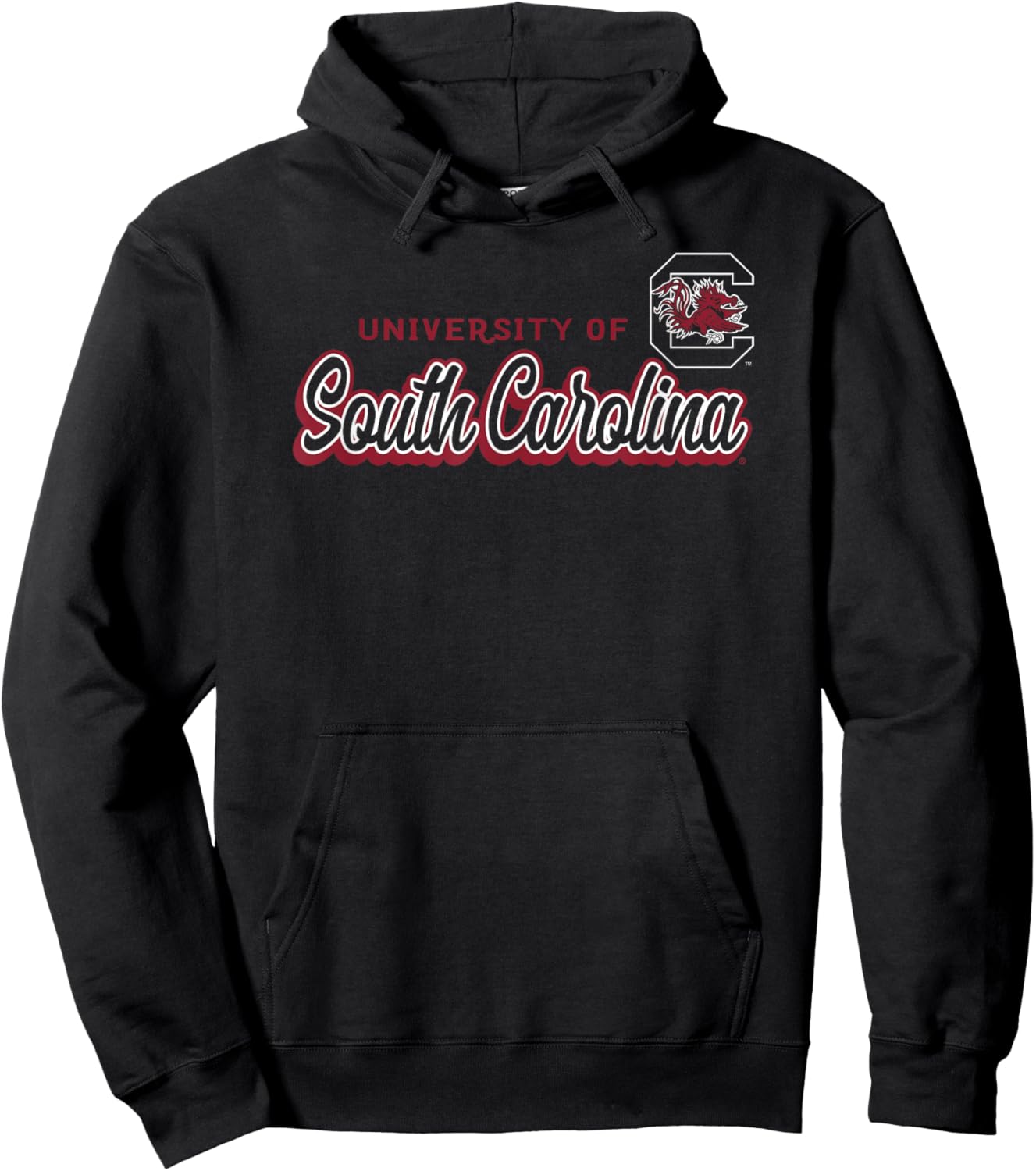 South Carolina Gamecocks Cursive Black Officially Licensed Hoodie - Hoodie | Black