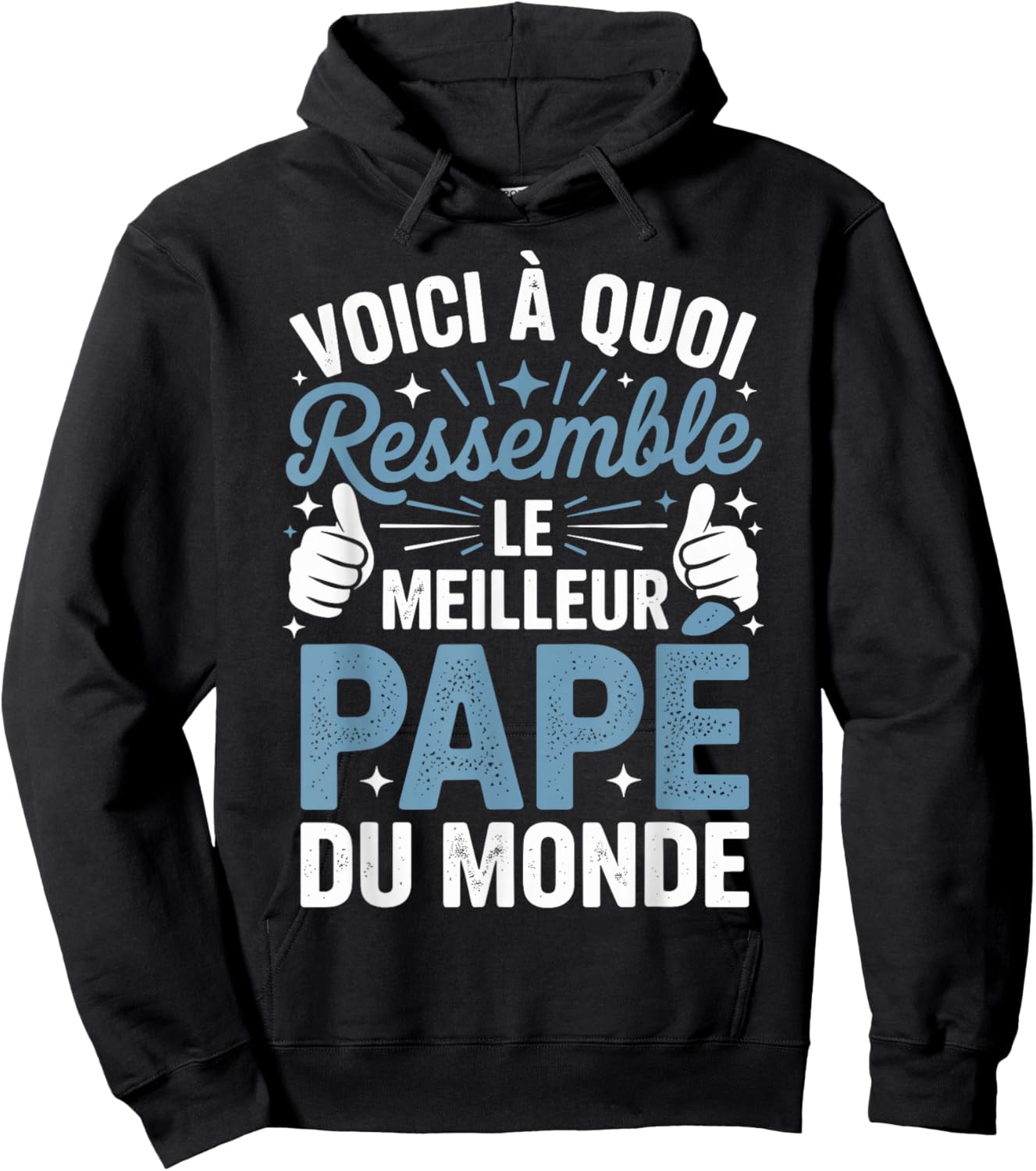 Shirt Homme Humour Papé idée Fete de Peres Meilleur Papé Hoodie - Hoodie | Black