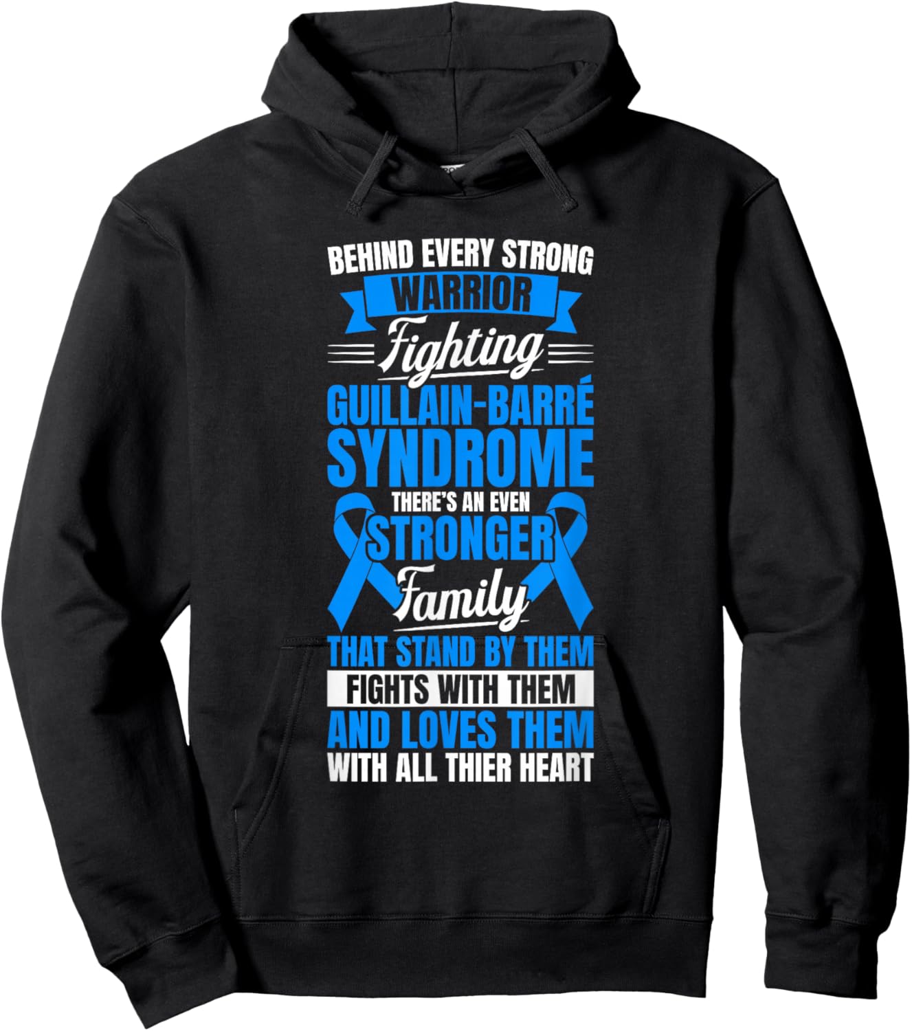 GBS CIDP Guillain Barre Syndrome Hoodie - Hoodie | Black
