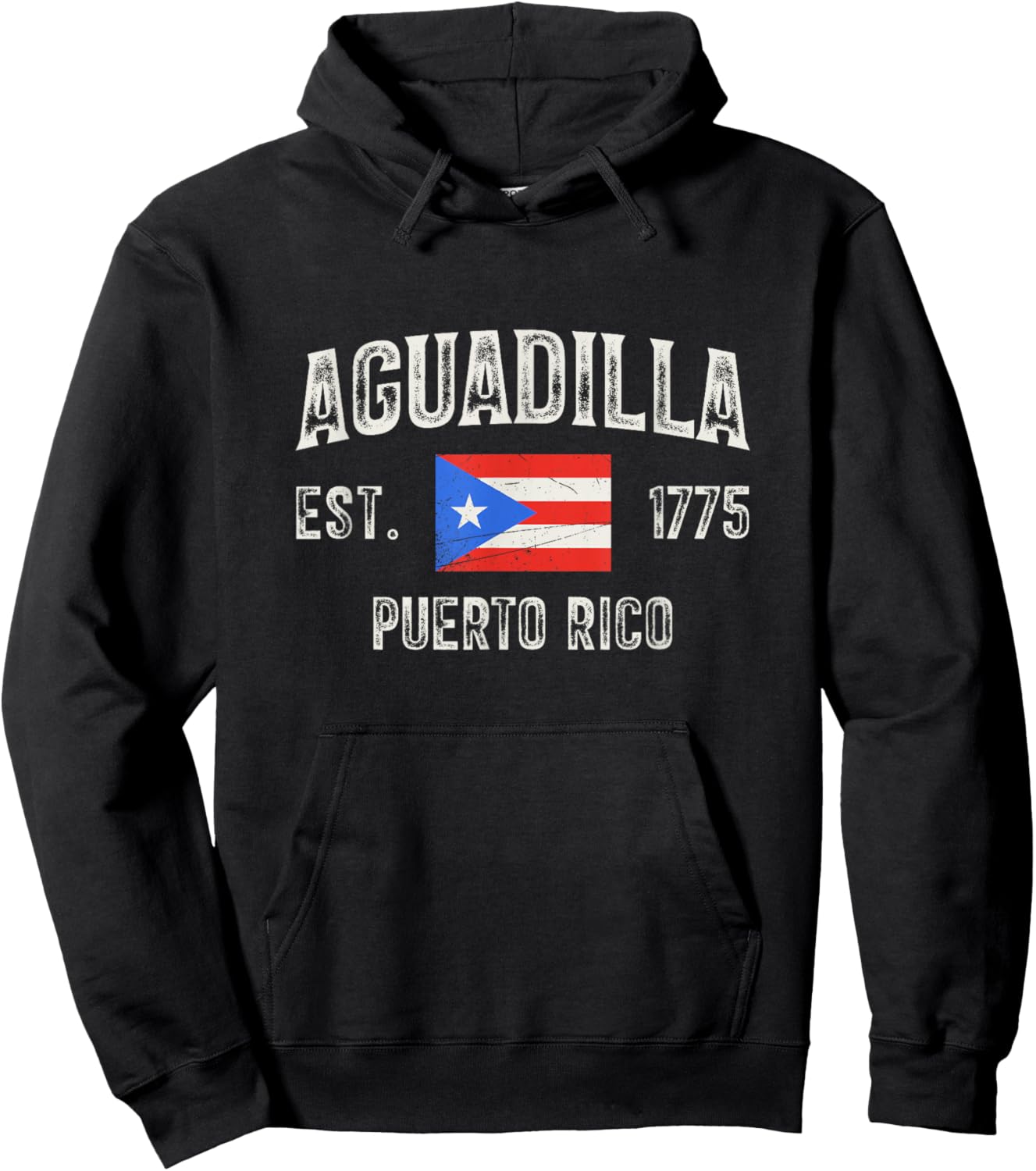 Aguadilla Puerto Rico 1775, Puerto Rico Flag Hoodie - Hoodie | Black