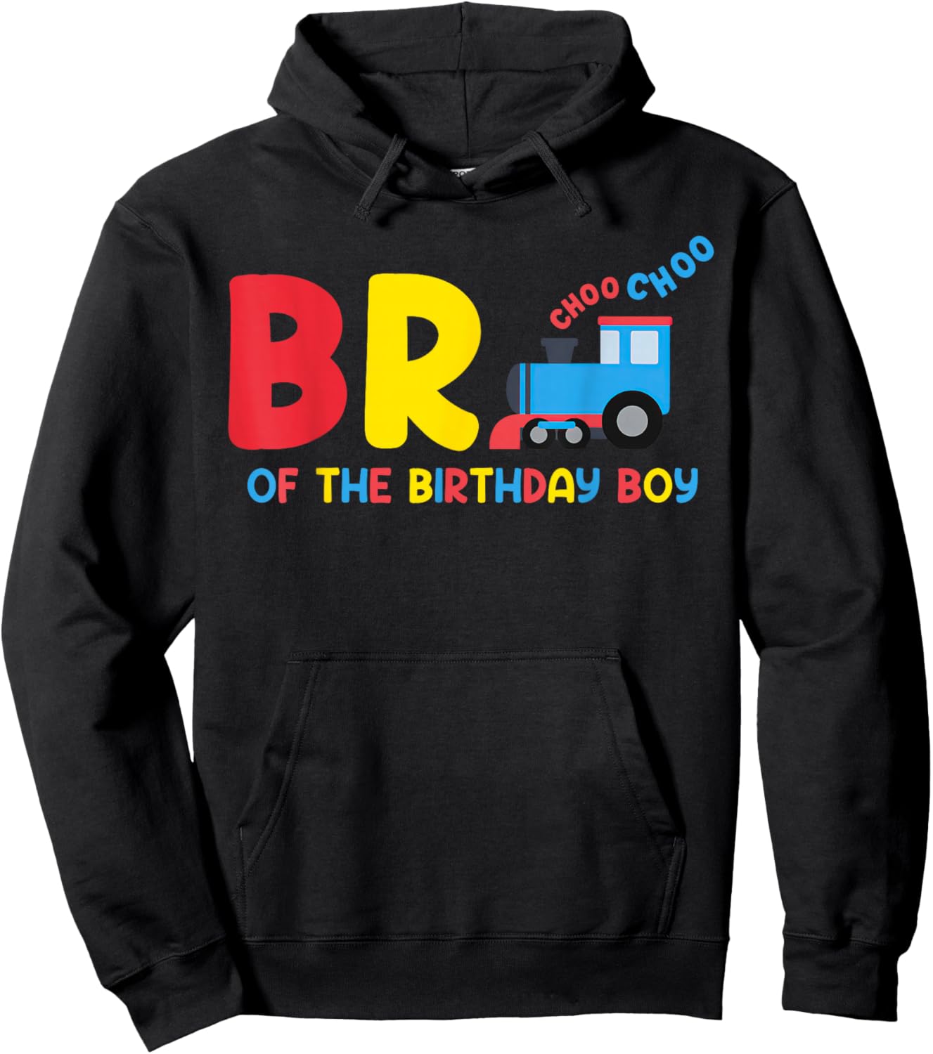 Brother Of The Birthday Boy Choo Choo Train Family Matching Hoodie - Hoodie | Black