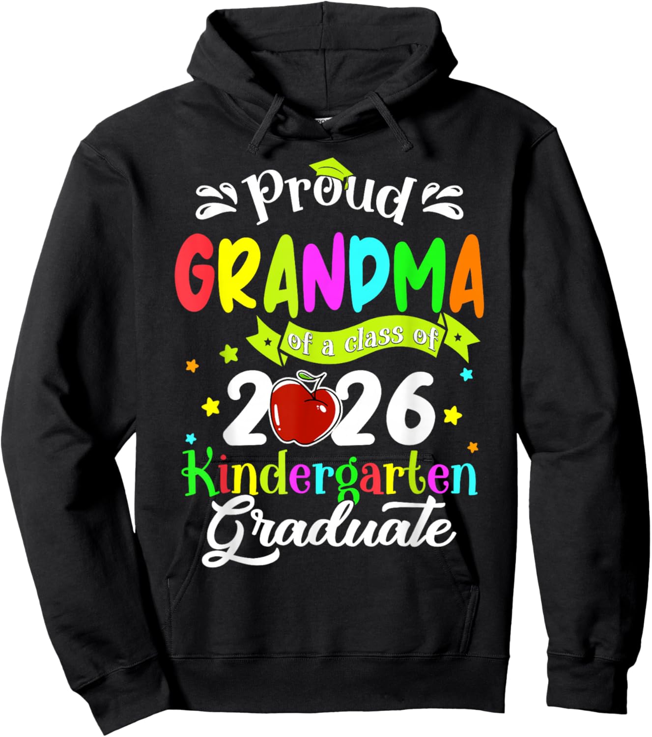 Proud Grandma of A Kindergarten Graduate Graduation Mother Hoodie - Hoodie | Black