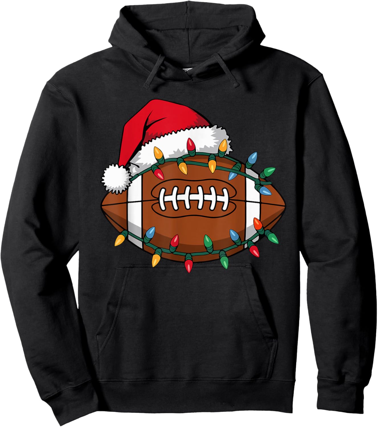 Boys Christmas Football Kids Football Christmas Women Men Hoodie - Hoodie | Black