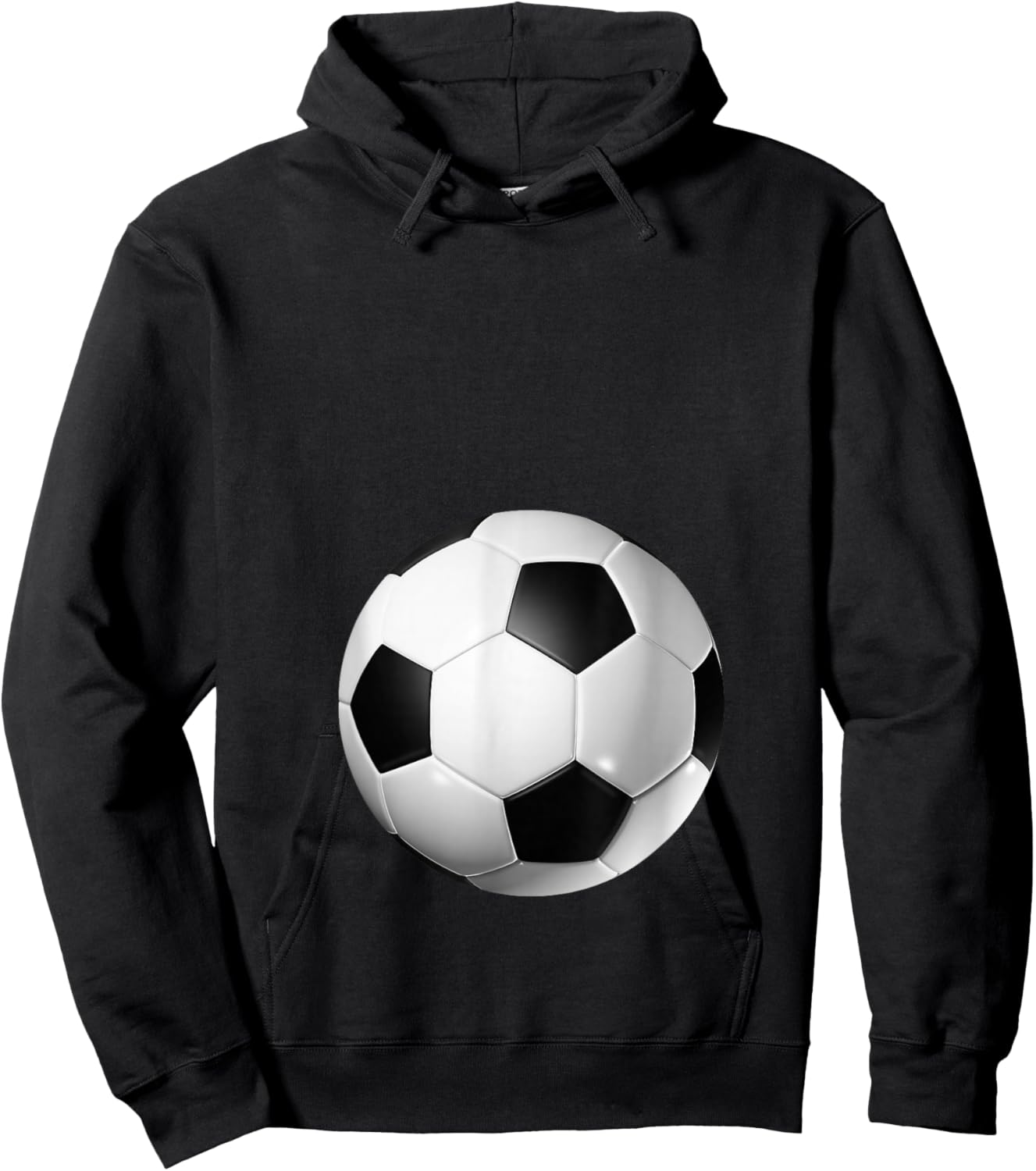 Football Baby Bump Pregnancy Hoodie - Hoodie | Black