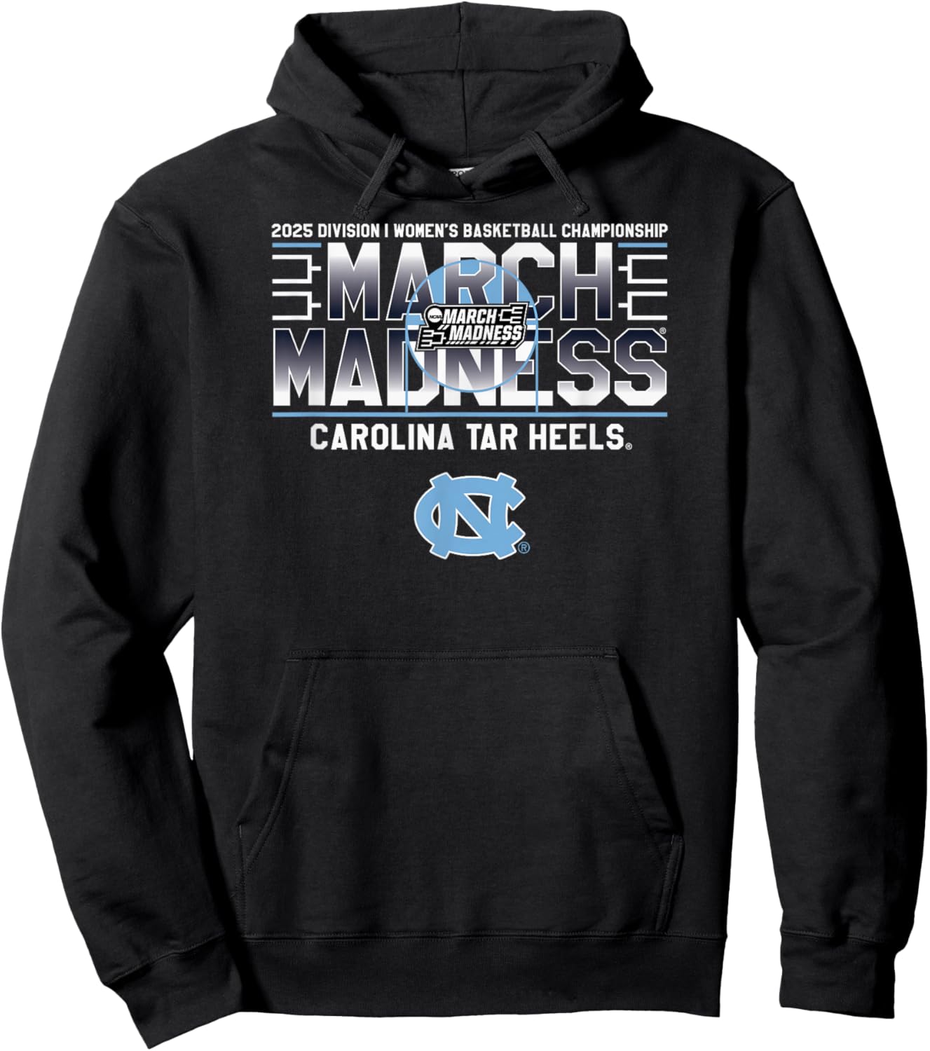 North Carolina Tar Heels March Madness 2025 Women's Hoodie - Hoodie | Black