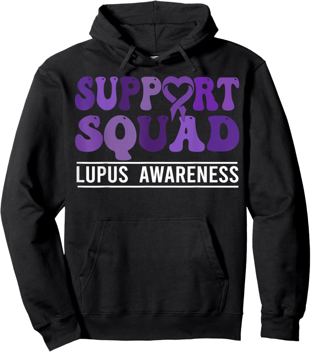 Lupus Awareness Support Retro Women Lupus Awareness Warrior Hoodie - Hoodie | Black