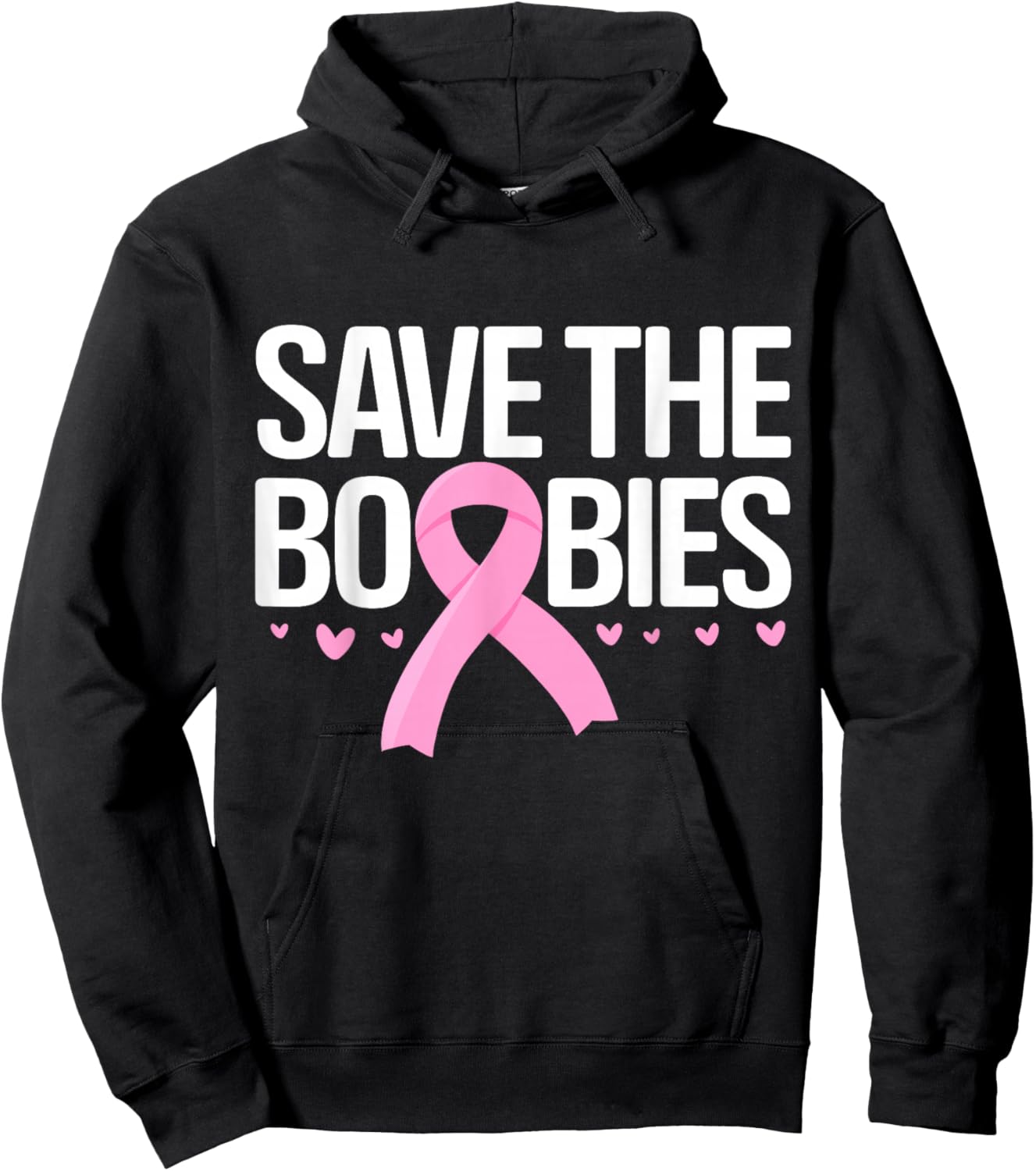 Save The Boobies Boobs Tits Breast Cancer Awareness Hoodie - Hoodie | Black