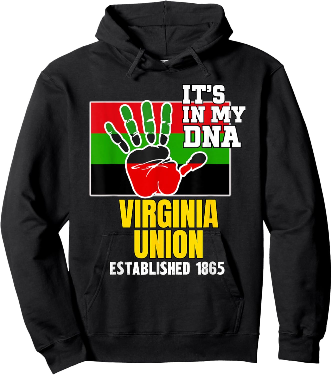 Virginia Union, VUU, Flag HBCU HBC Hoodie - Hoodie | Black