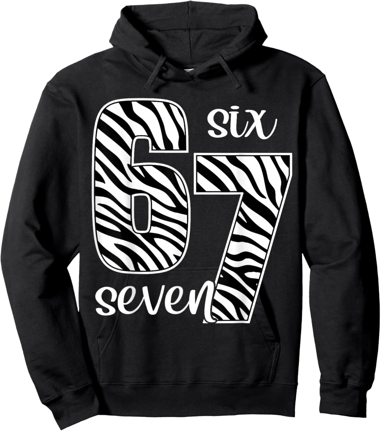 Zebra Print Teens Kids Boys 6-7 Hoodie - Hoodie | Black
