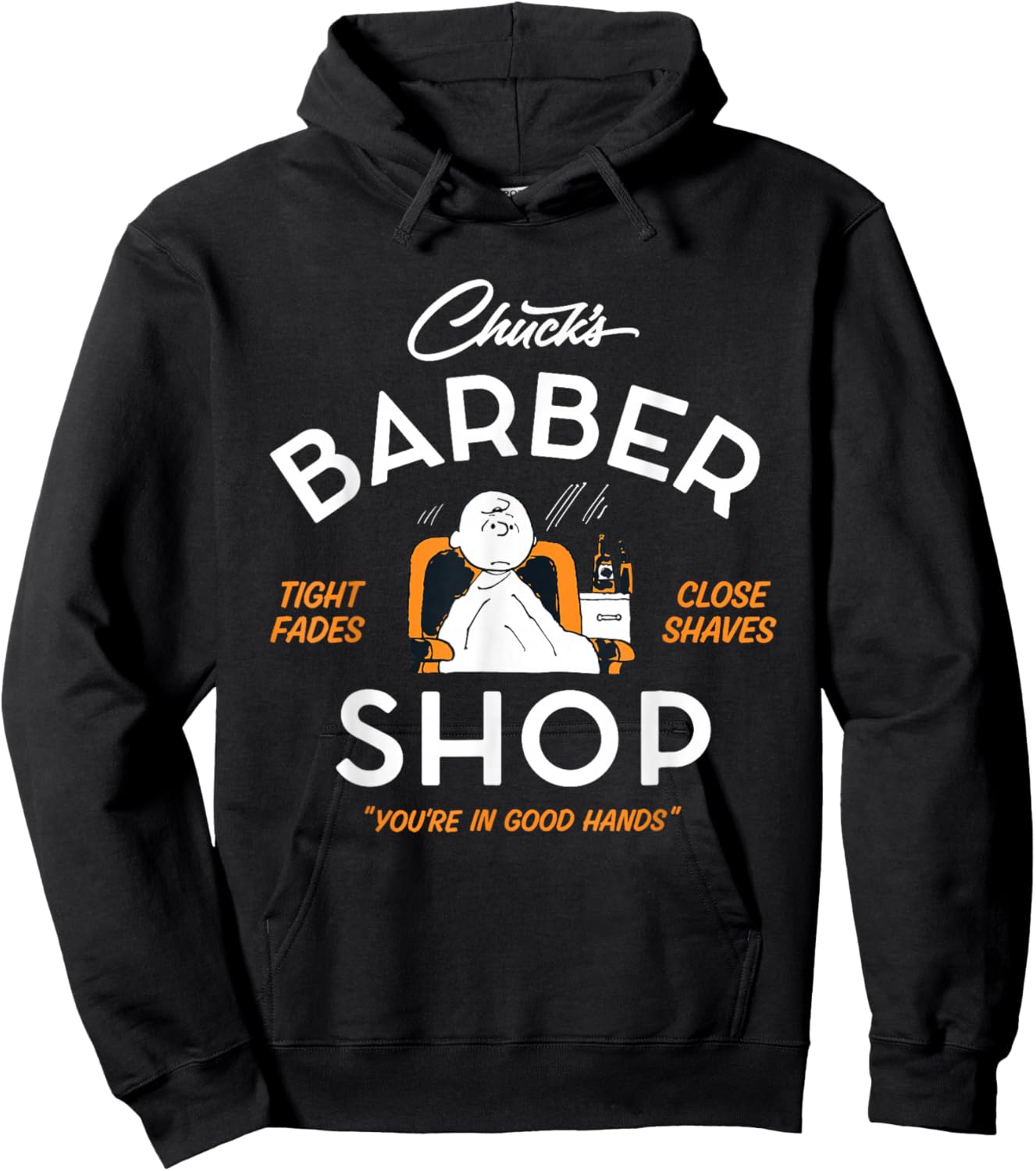 Peanuts Charlie Brown Chucks Barber Shop Hoodie - Hoodie | Black