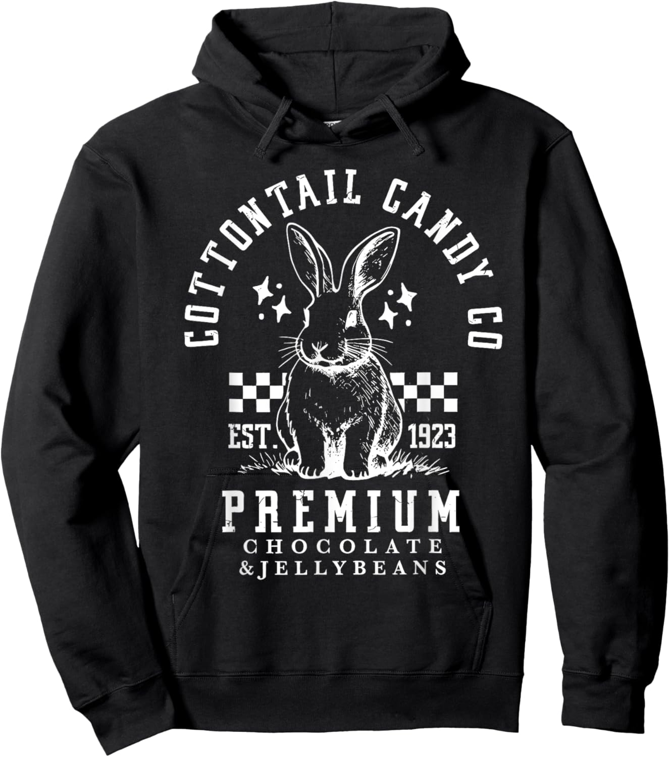 Cottontail Candy Company Chocolate Cute Bunny Easter Day Hoodie - Hoodie | Black