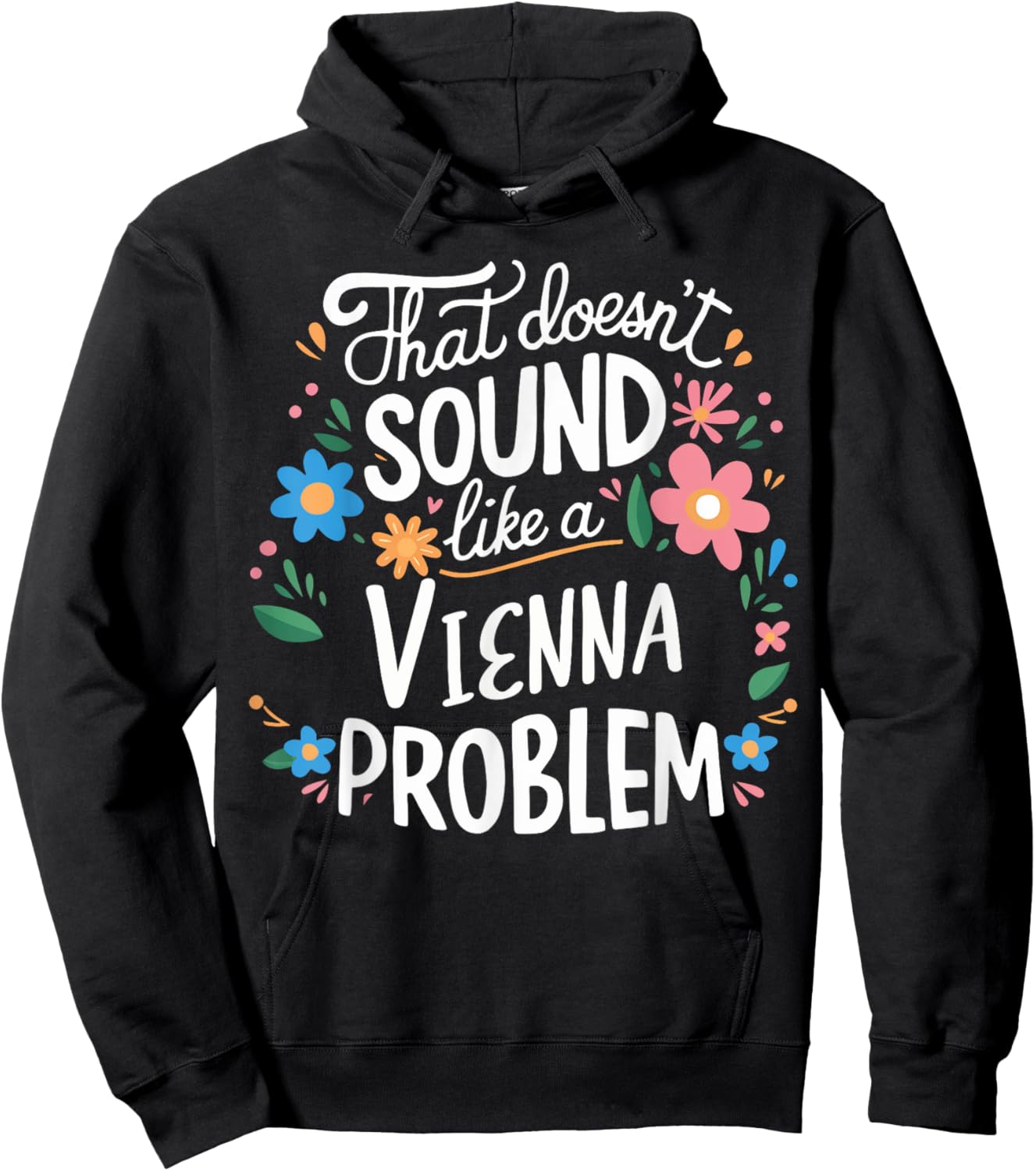 Vienna Personalized Cute Girls Vienna Name Hoodie - Hoodie | Black