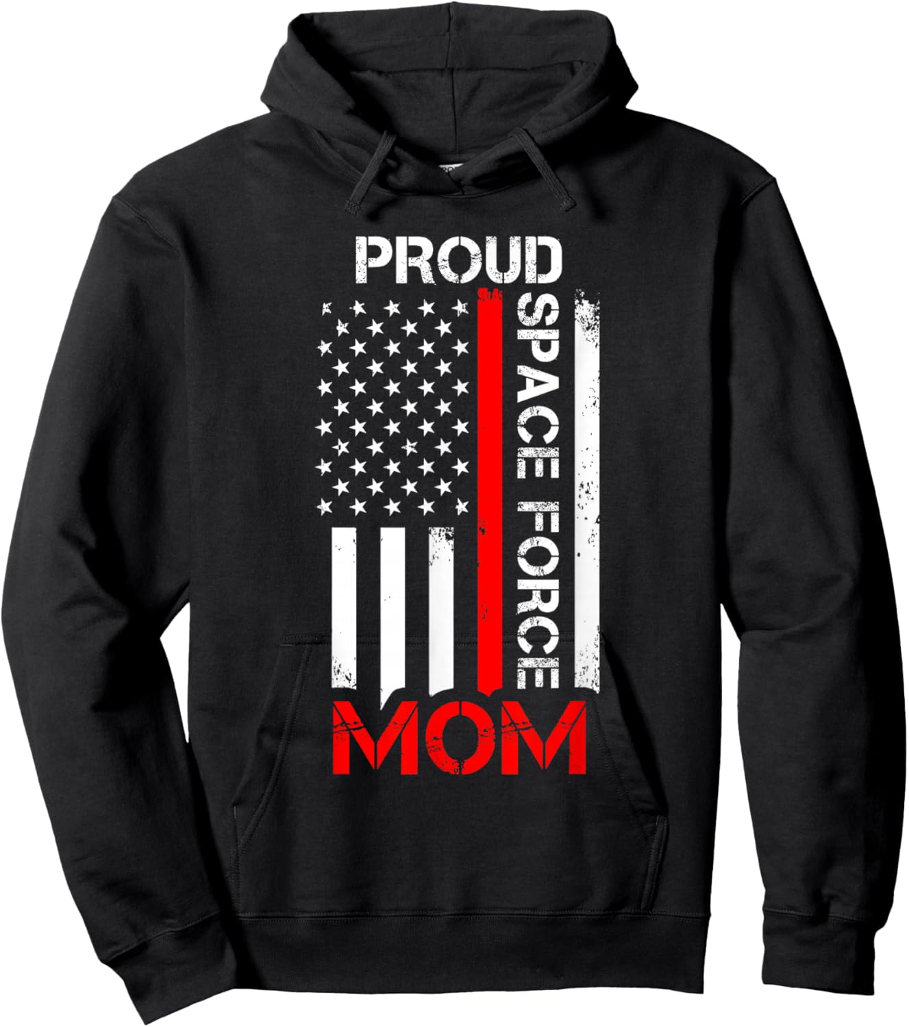 Proud Space Force Mom Hoodie - Hoodie | Black