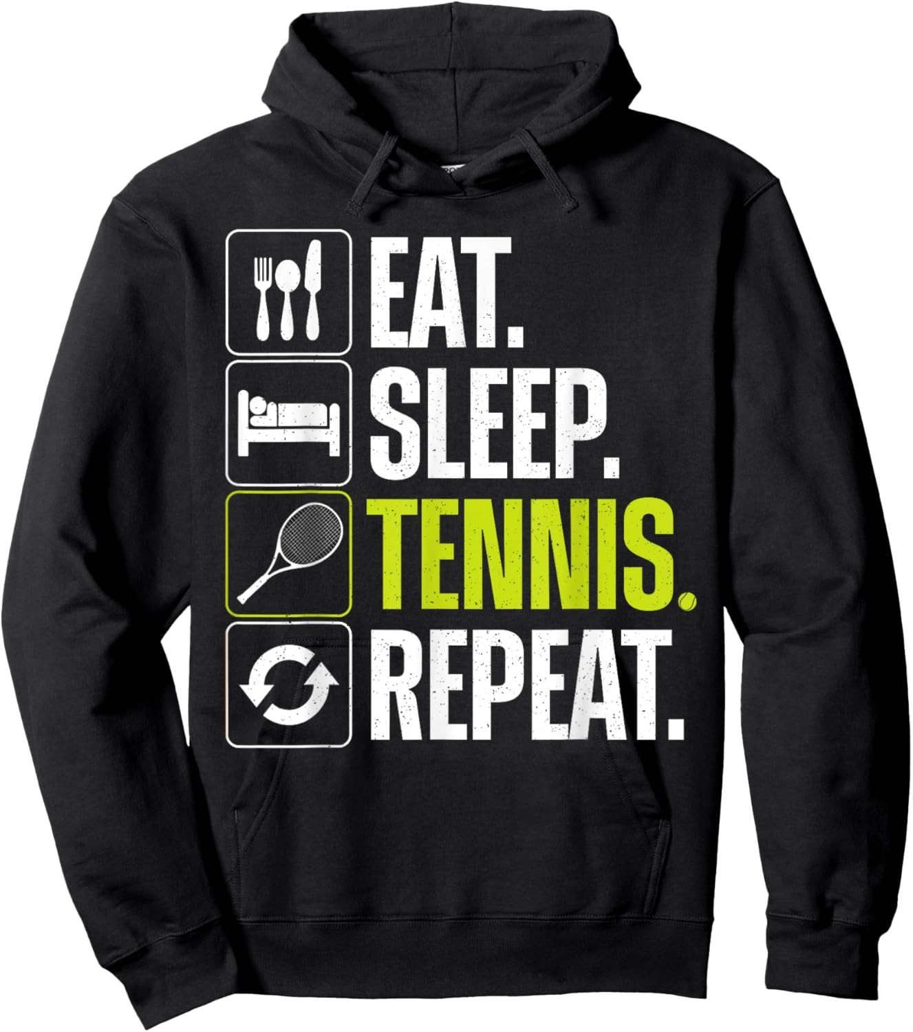 Cute Tennis Novelty Women Tennis Lover Tennis Player Hoodie - Hoodie | Black