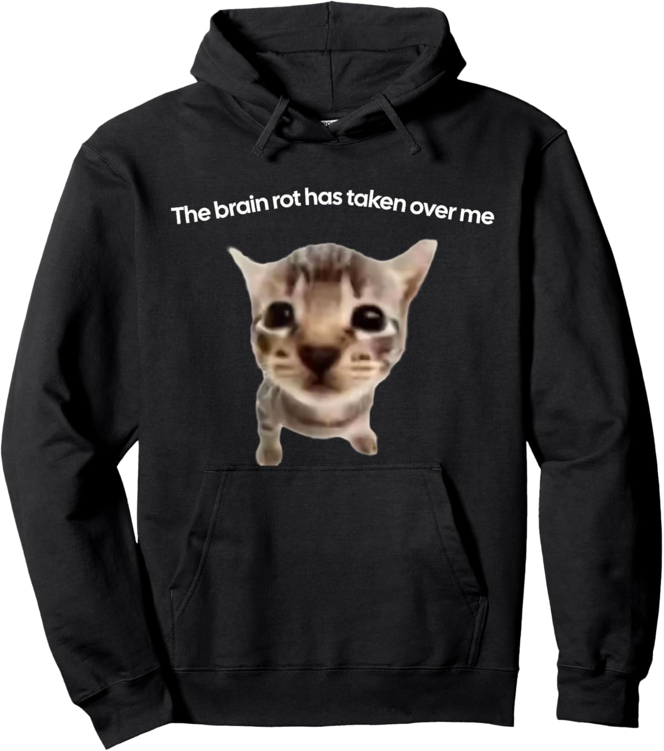 Funny cat meme Hoodie - Hoodie | Black