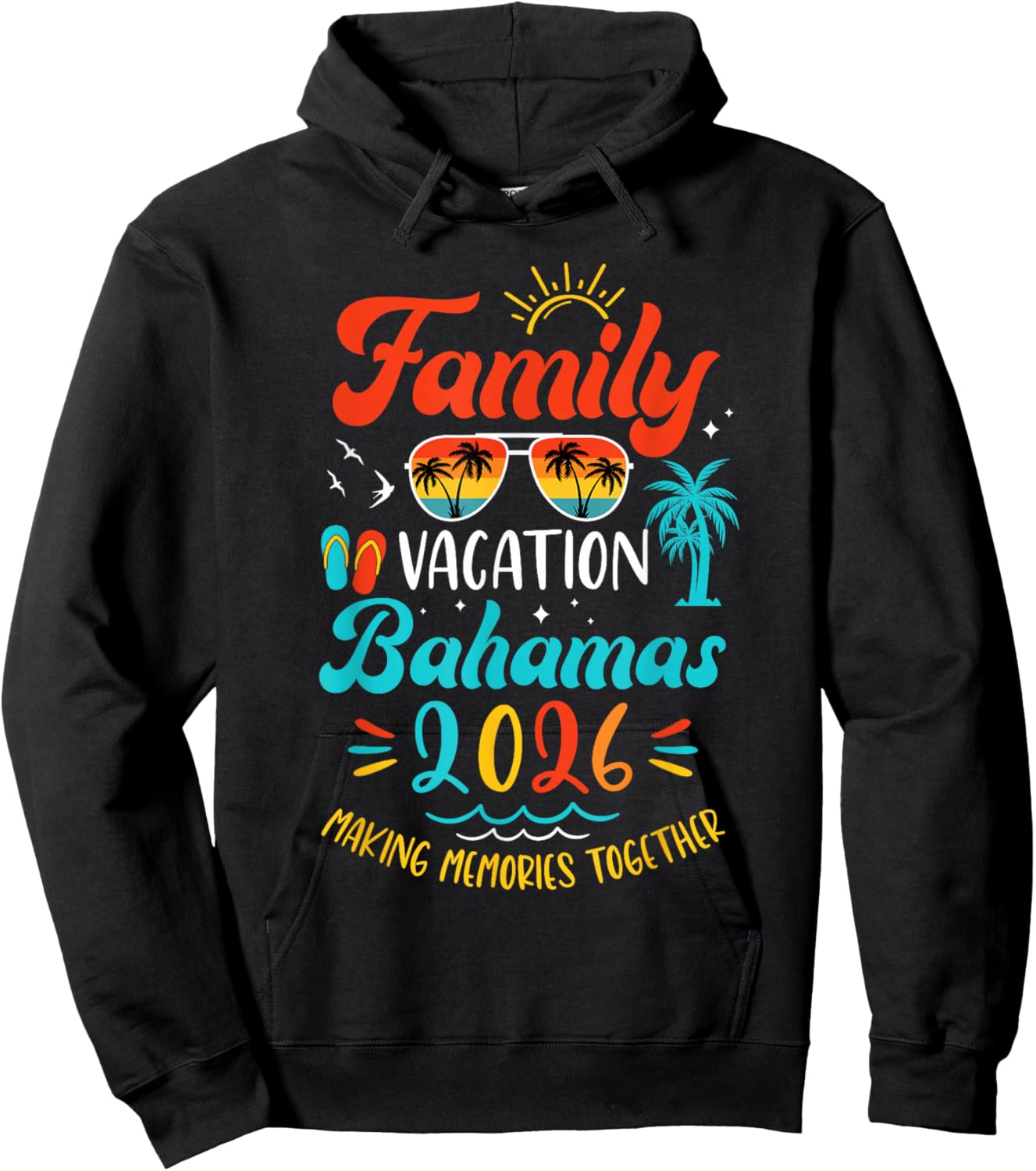 Family Vacation 2026 Bahamas Matching Summer Vacation Hoodie - Hoodie | Black