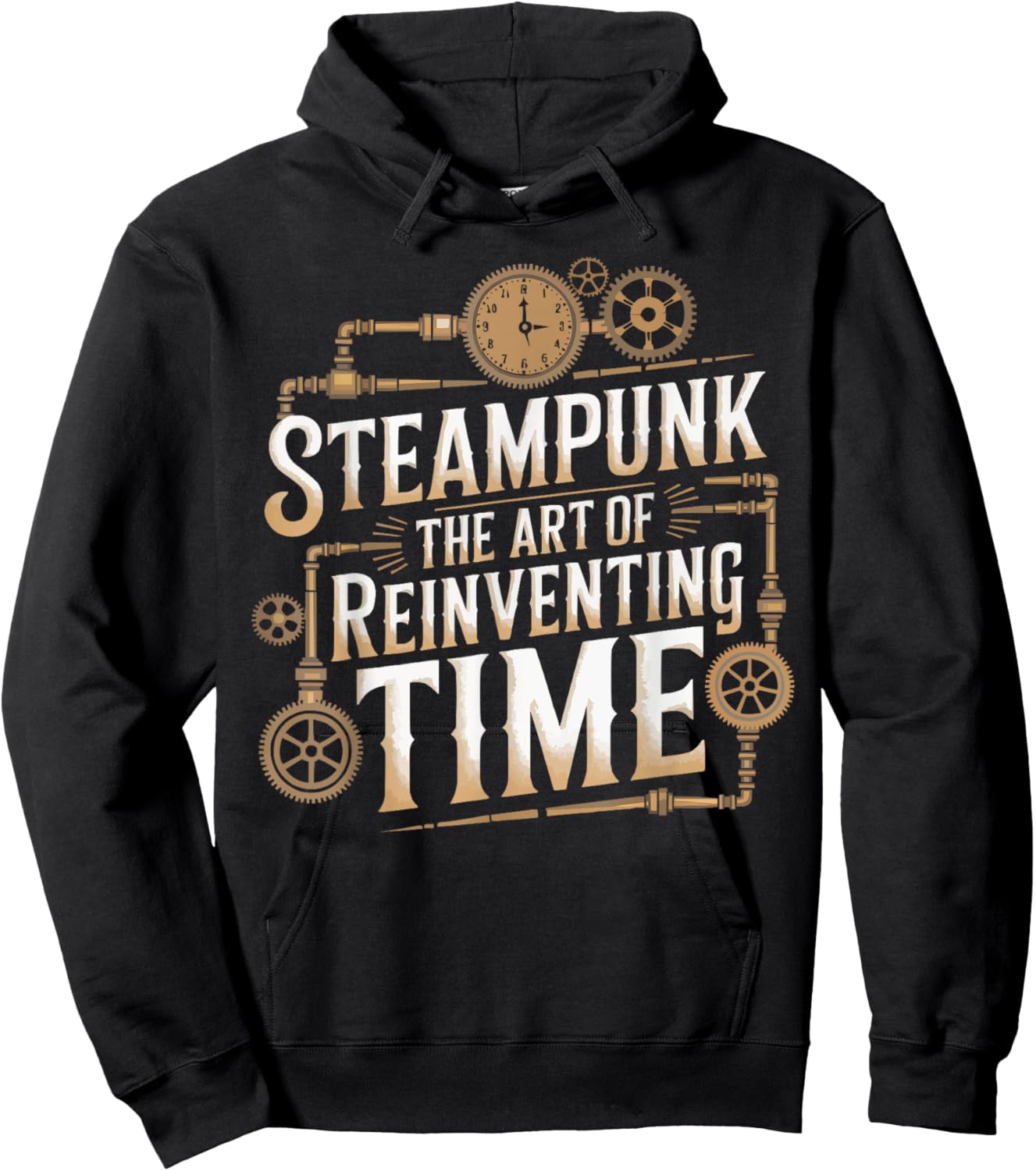 Steampunk Lover Clockwork Steampunk Gears Steam Mechanical Hoodie - Hoodie | Black