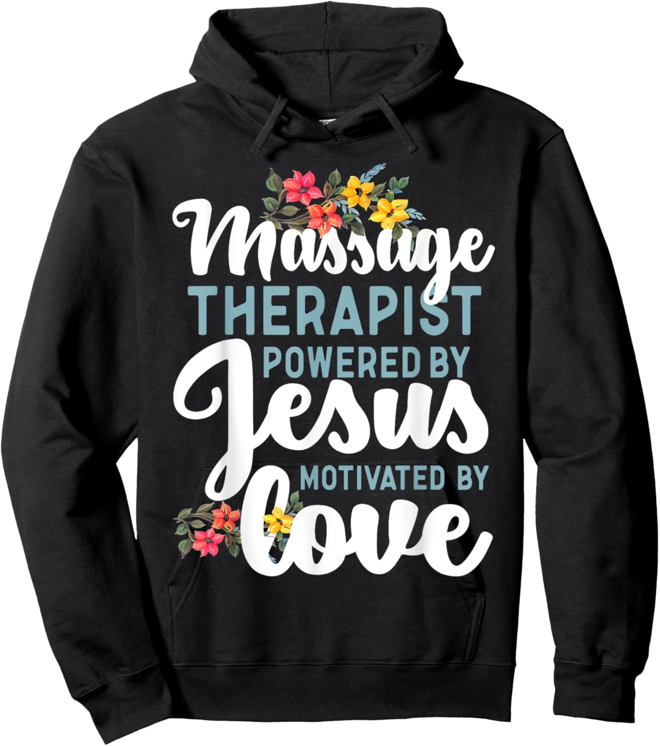 Licensed Massage Therapist Therapy Jesus Faith Massage Hoodie - Hoodie | Black