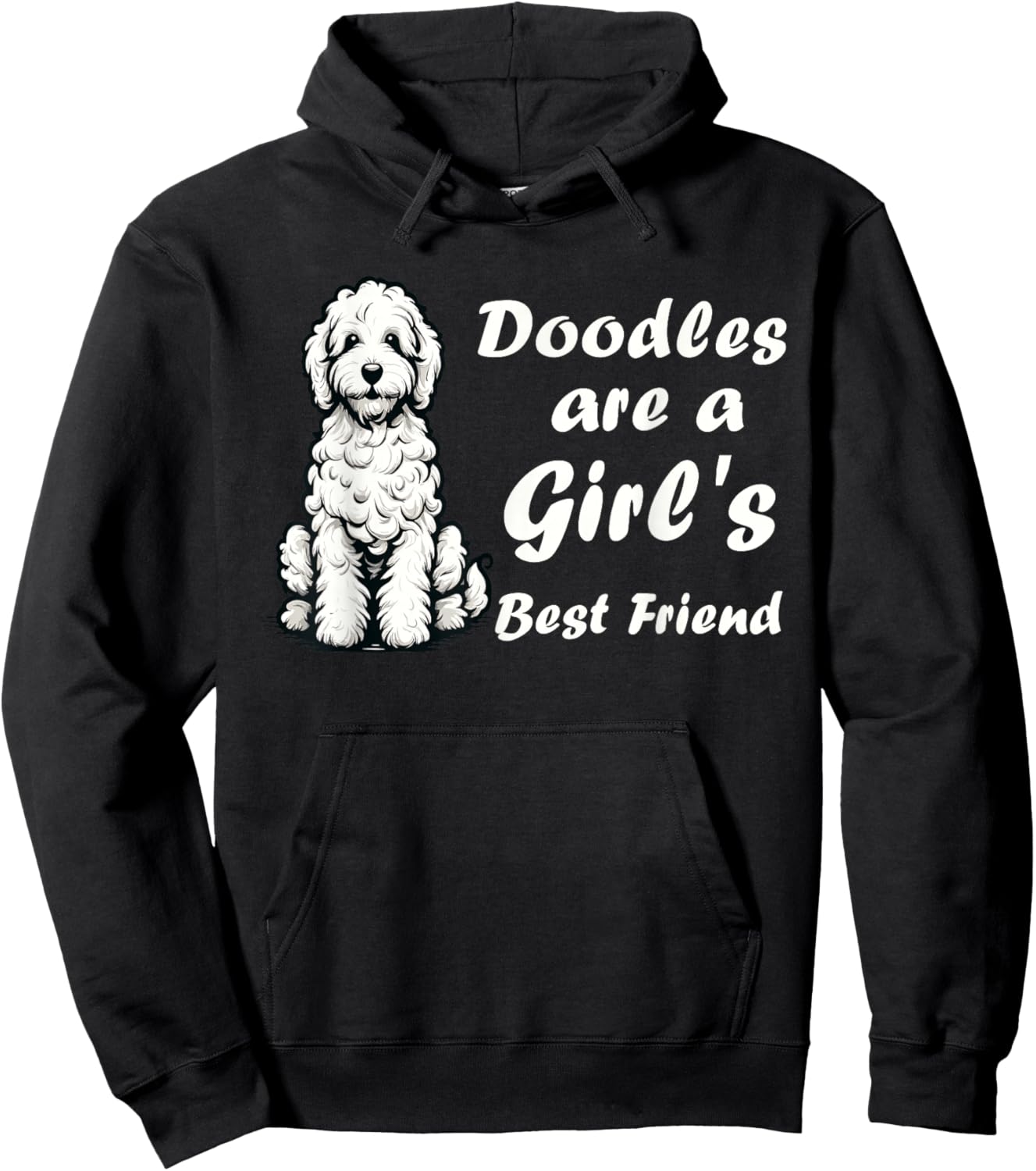 Doodles Are A Girl's Best Friend Golden Labradoodle Doodle Hoodie - Hoodie | Black