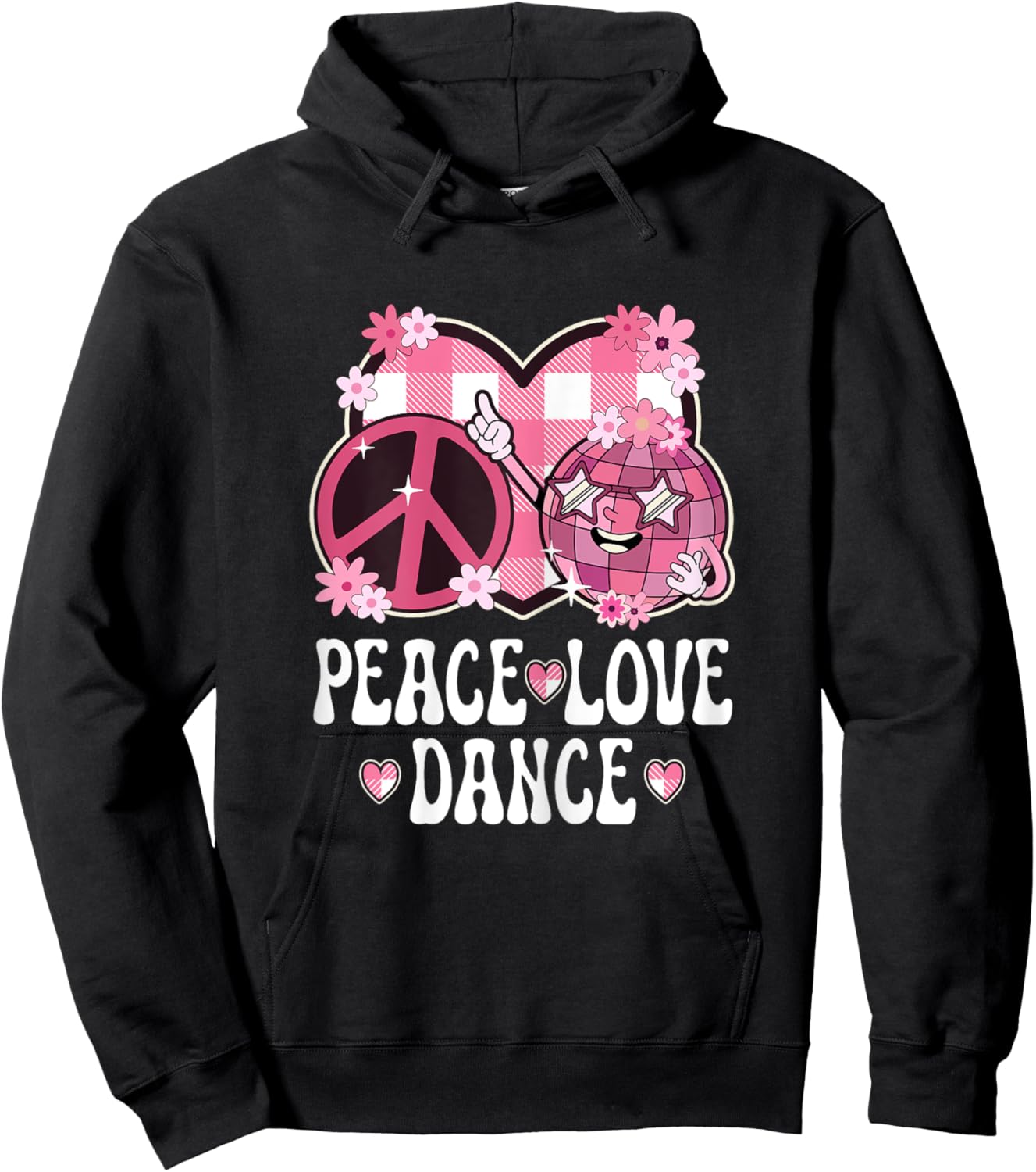 Peace Love Dance Lover Outfit Women Teen Girls Cute Dancing Hoodie - Hoodie | Black