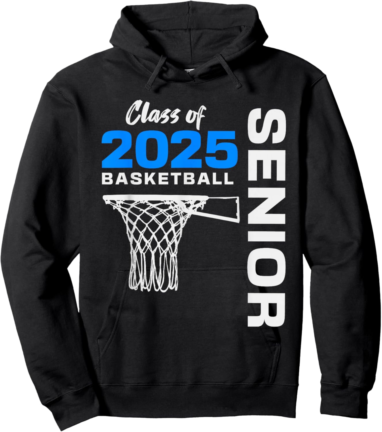 Basketball Senior Matching Class of 2025 Senior Basketball Hoodie - Hoodie | Black
