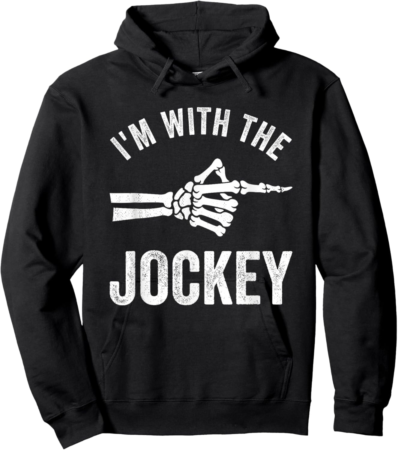 I'm with The Jockey Funny Halloween Couple Costume Party Hoodie - Hoodie | Black