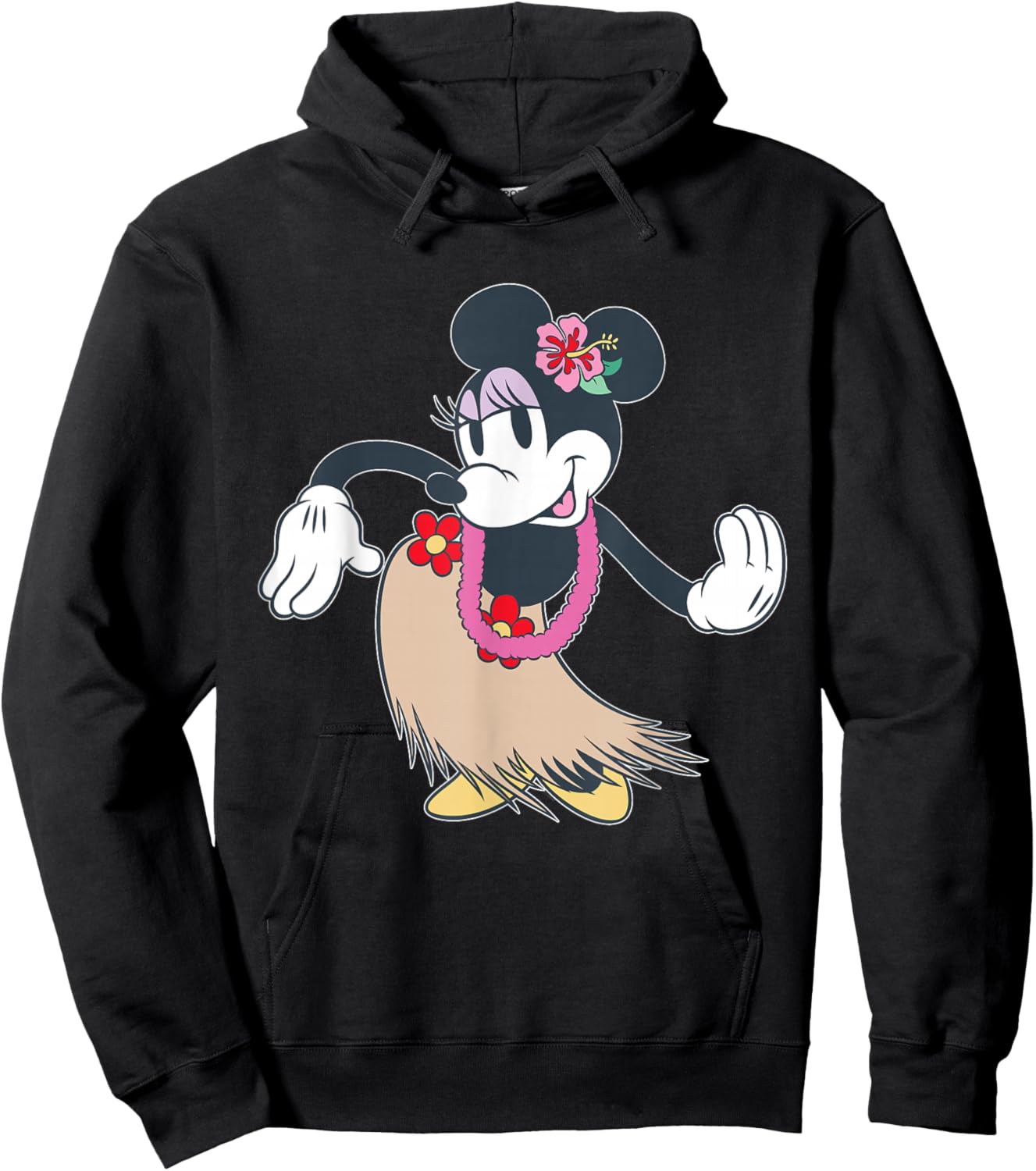 Disney Minnie Mouse Tropical Island Dance Hawai'i Inspired Hoodie - Hoodie | Black