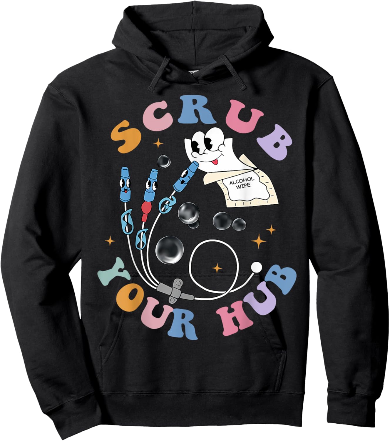 Scrub Your Hub Funny Peds ER ICU RN Grad Clinical Preceptor Hoodie - Hoodie | Black