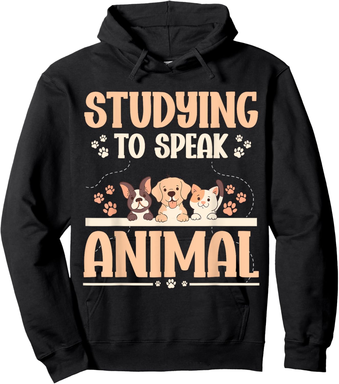 Future Veterinarian Studying To Speak Animal Hoodie - Hoodie | Black