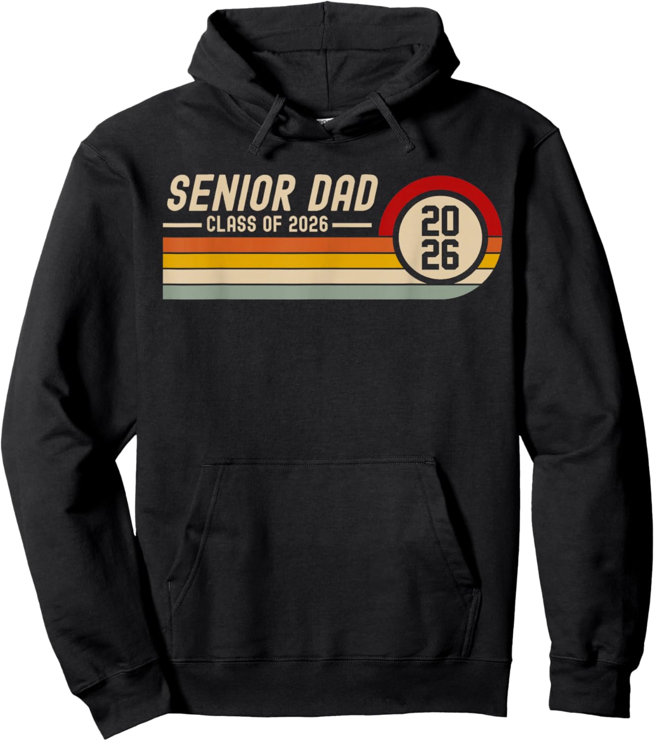 Senior Dad Class of 2026 Graduation 2026 Graduate Vintage Hoodie - Hoodie | Black