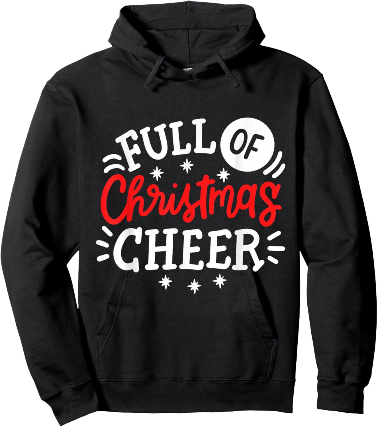 Full Of Christmas Cheer Funny Matching Couples Xmas Outfit Hoodie - Hoodie | Black