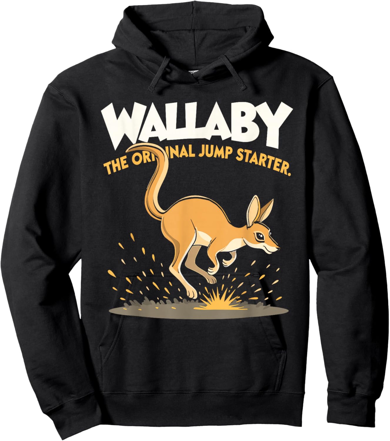 Wallaby Australian Wildlife Marsupial Nature Explorer Design Hoodie - Hoodie | Black