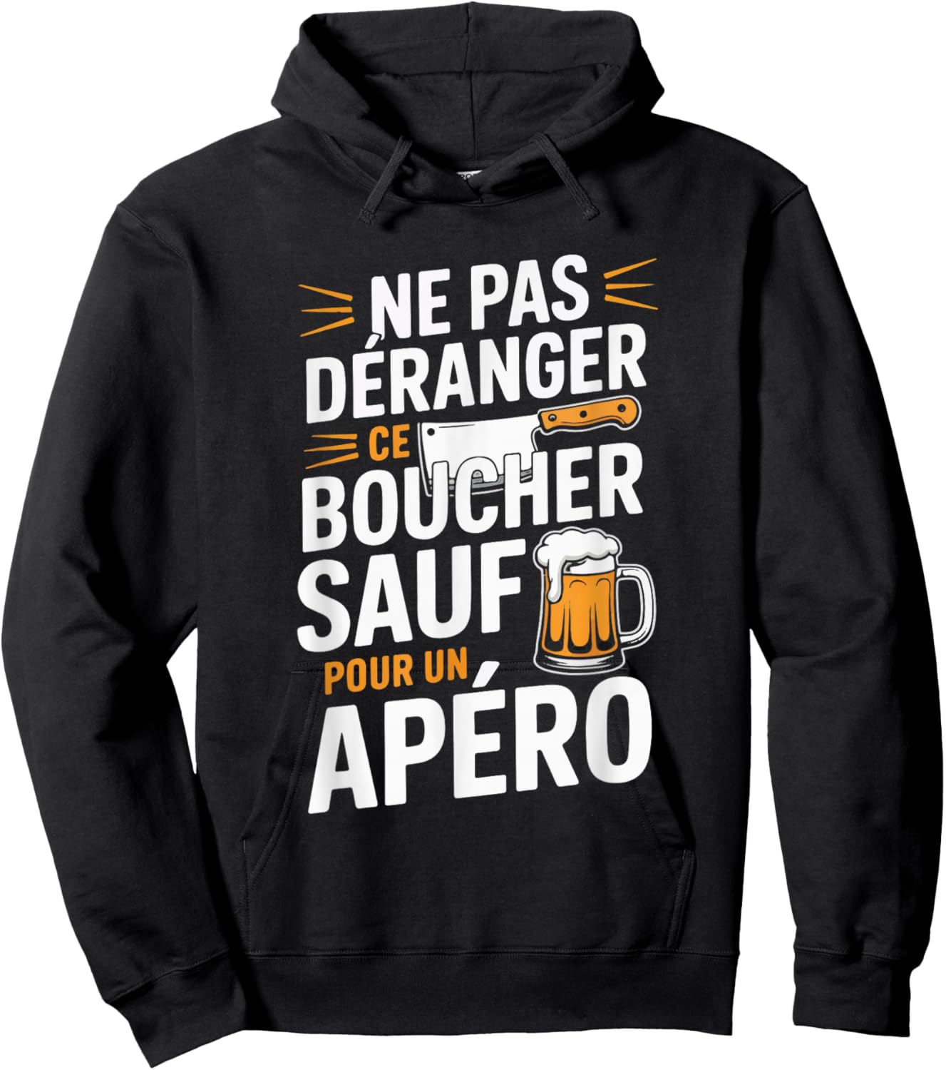 Butcher Men's Aperitif Humour Gift Funny Beer Hoodie - Hoodie | Black