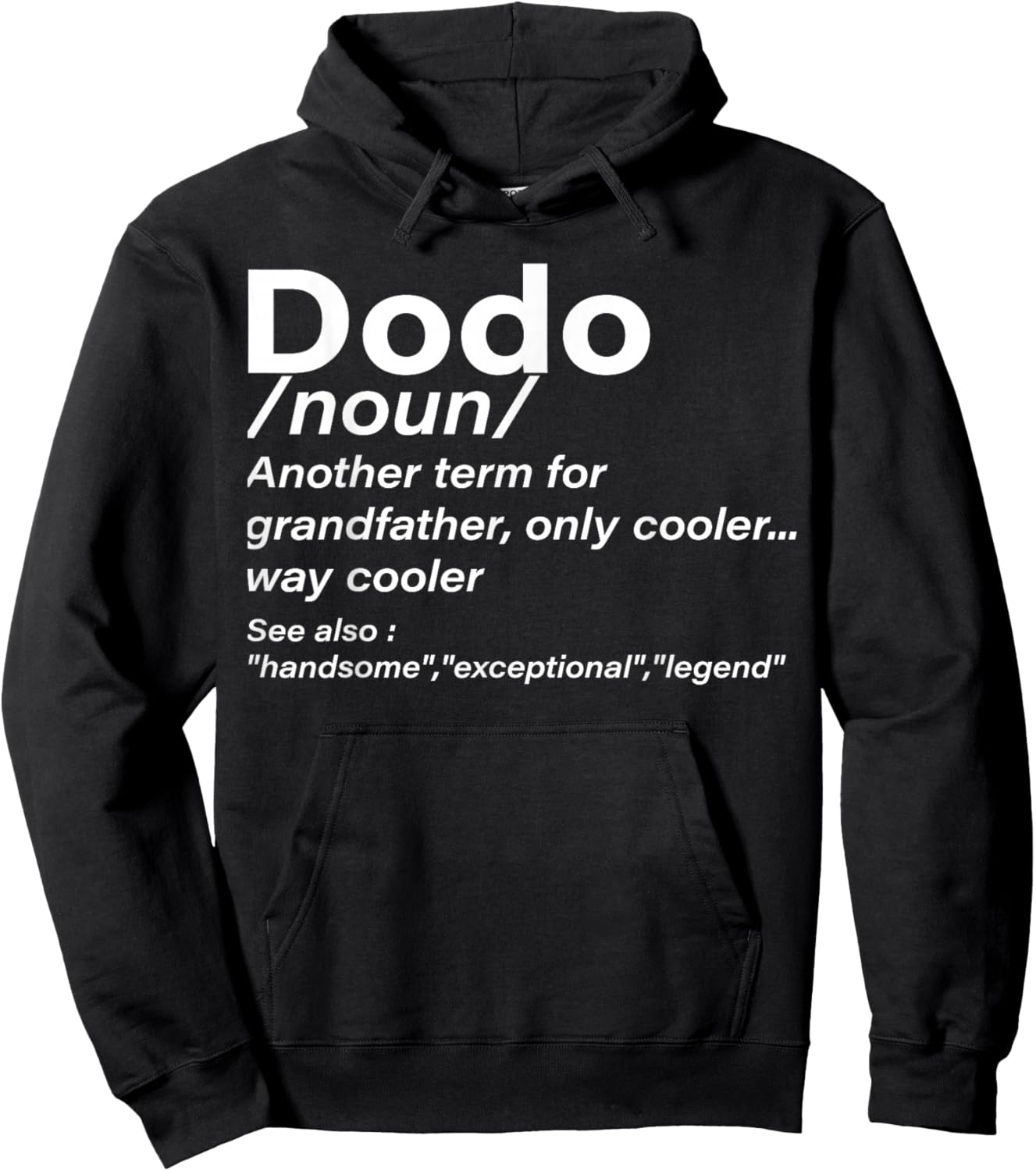 Dodo Definition Grandpa Funny Men Women Boys Girls Hoodie - Hoodie | Black