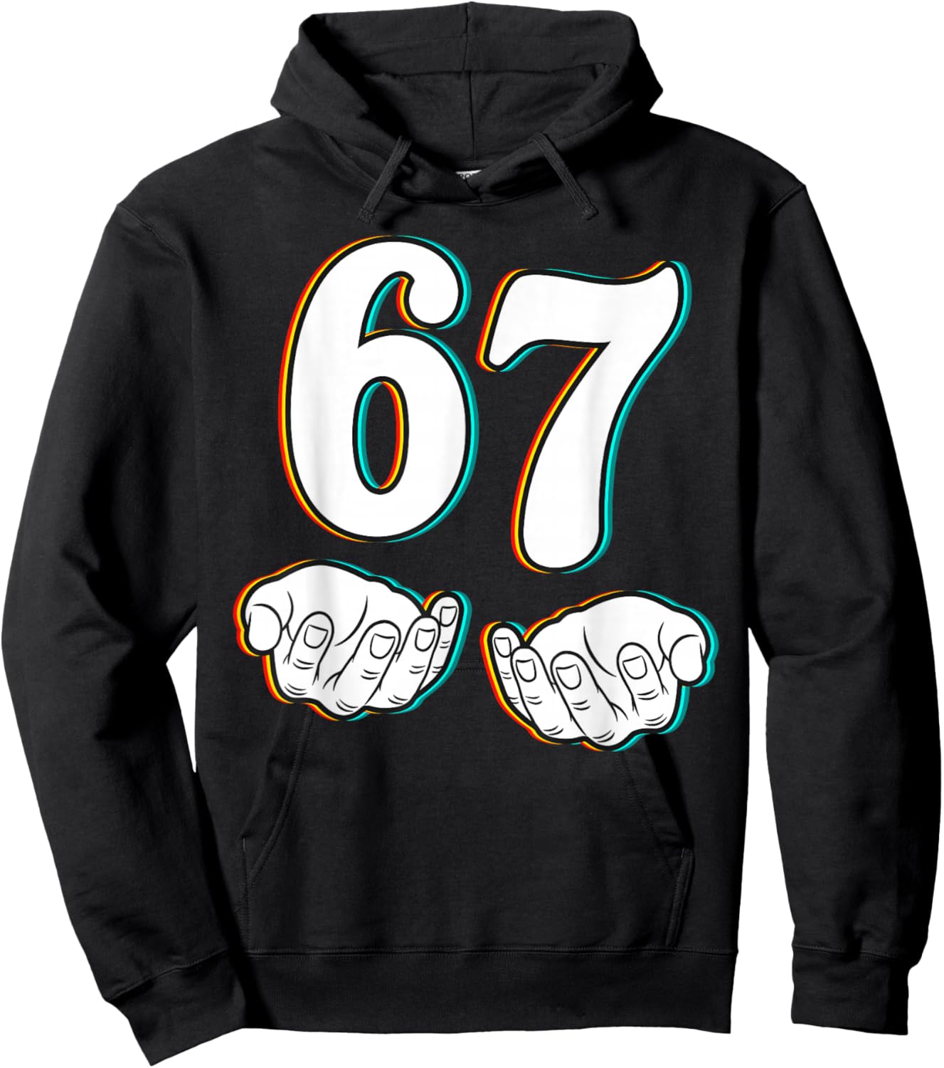 67 Funny Meme Number Six Seven Teen Student Teacher Matching Hoodie - Hoodie | Black