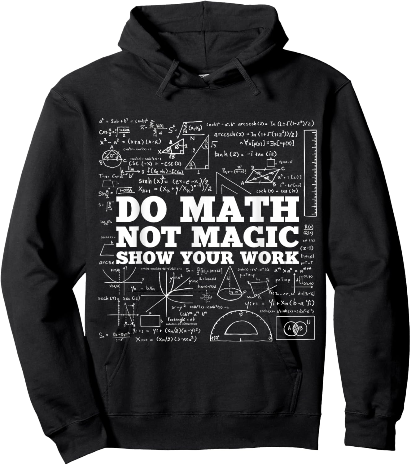 Do Math Not Magic Show Your Work - Funny Math Teacher Hoodie - Hoodie | Black