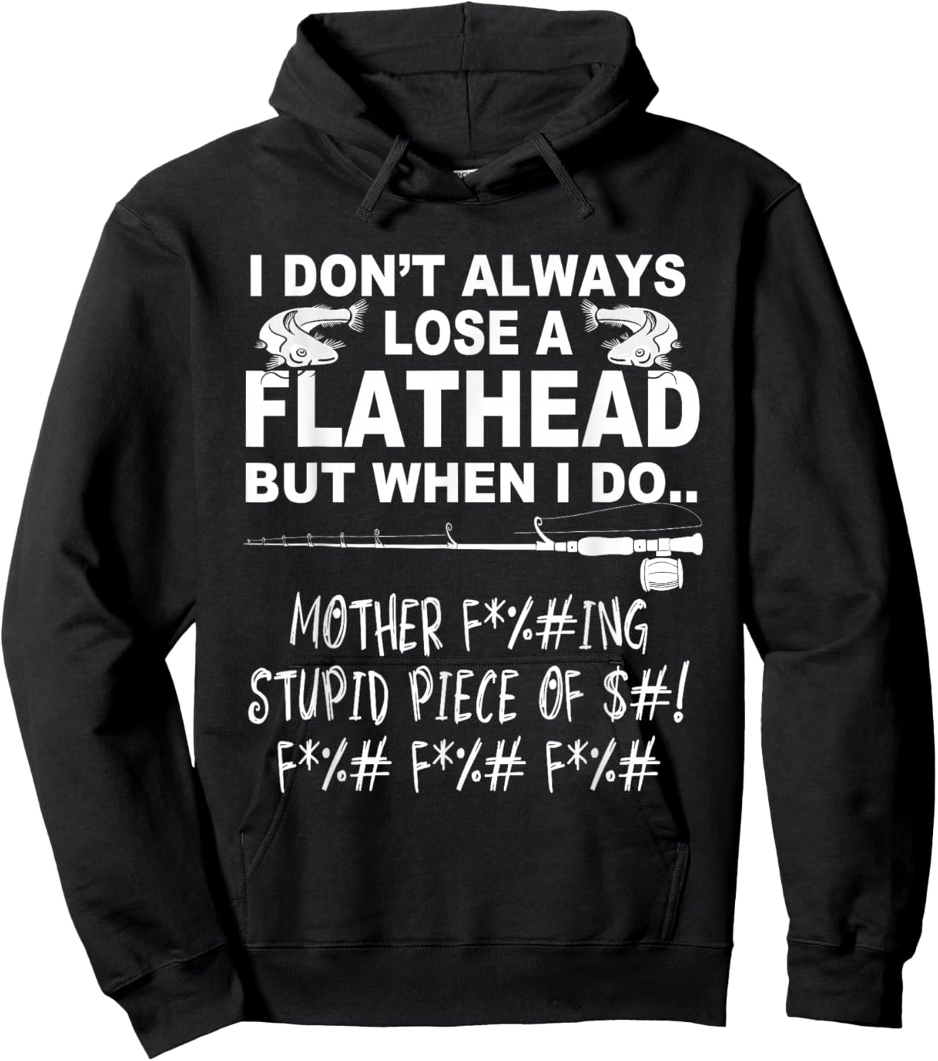 Flathead Catfish cat fishing Hoodie - Hoodie | Black