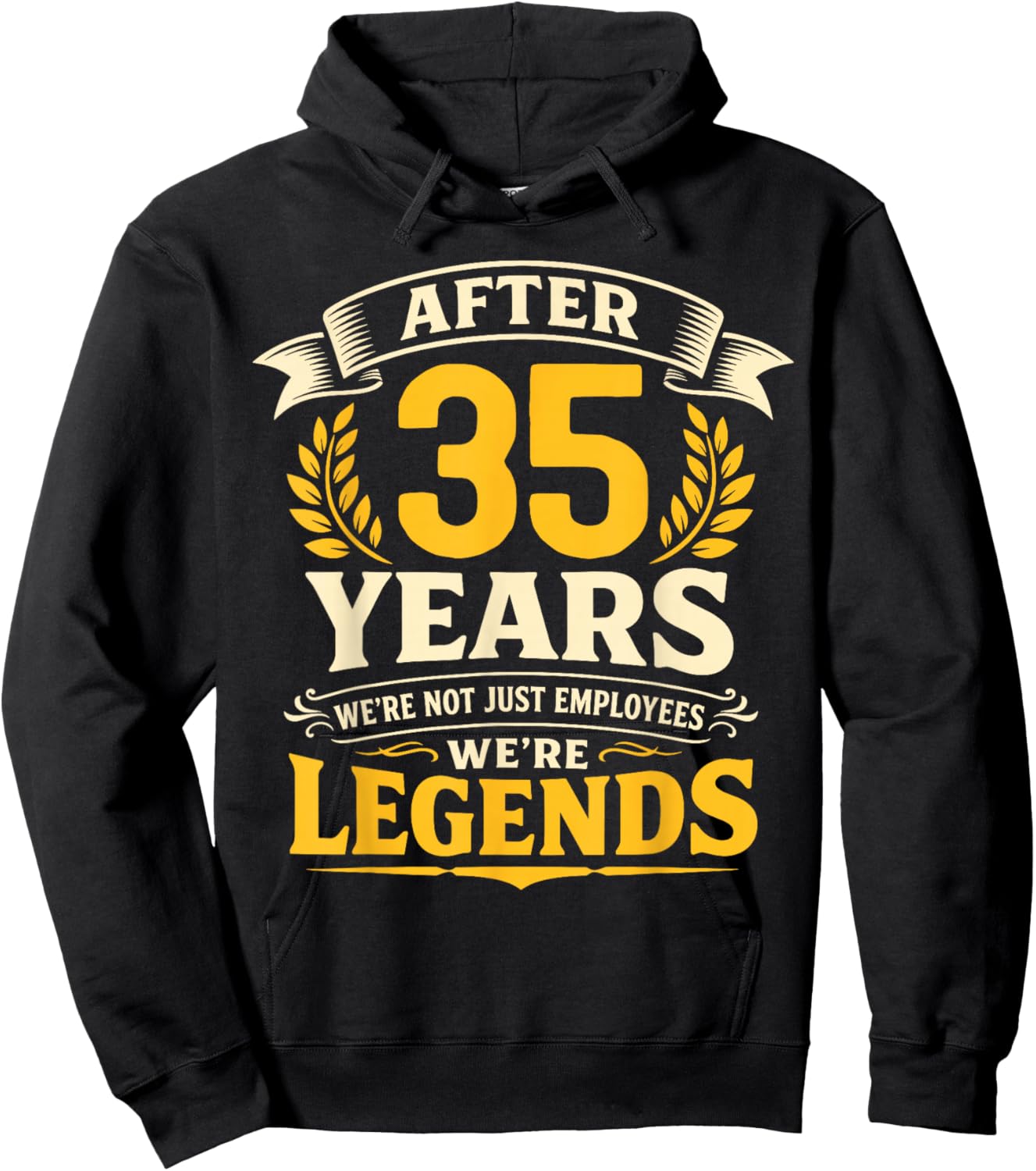 35 Years Work Anniversary, 35 Year Service Working, Legends Hoodie - Hoodie | Black