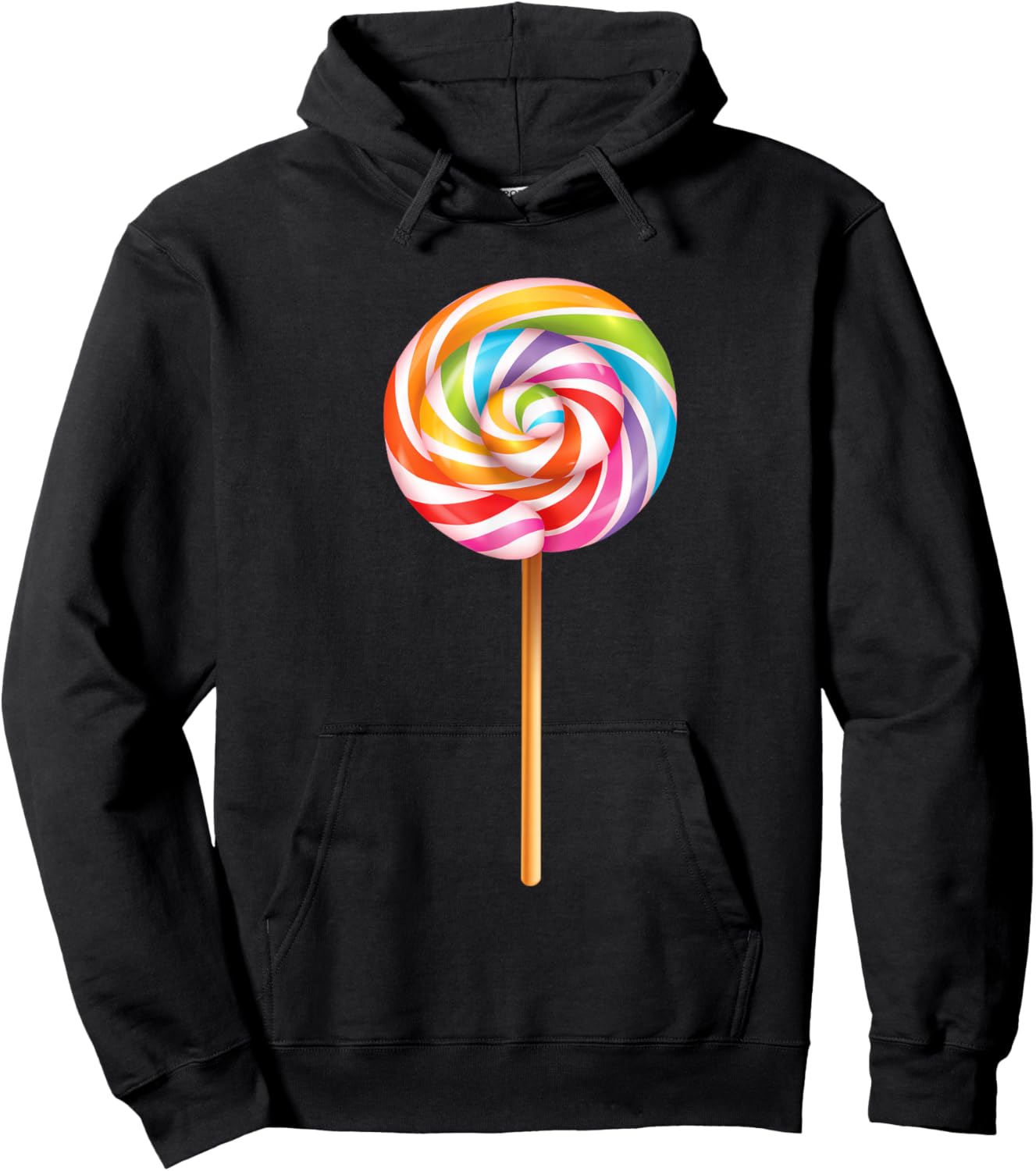 Lollipop Shirt Men Women Children Rainbow Sucker Candy Costume Hoodie - Hoodie | Black