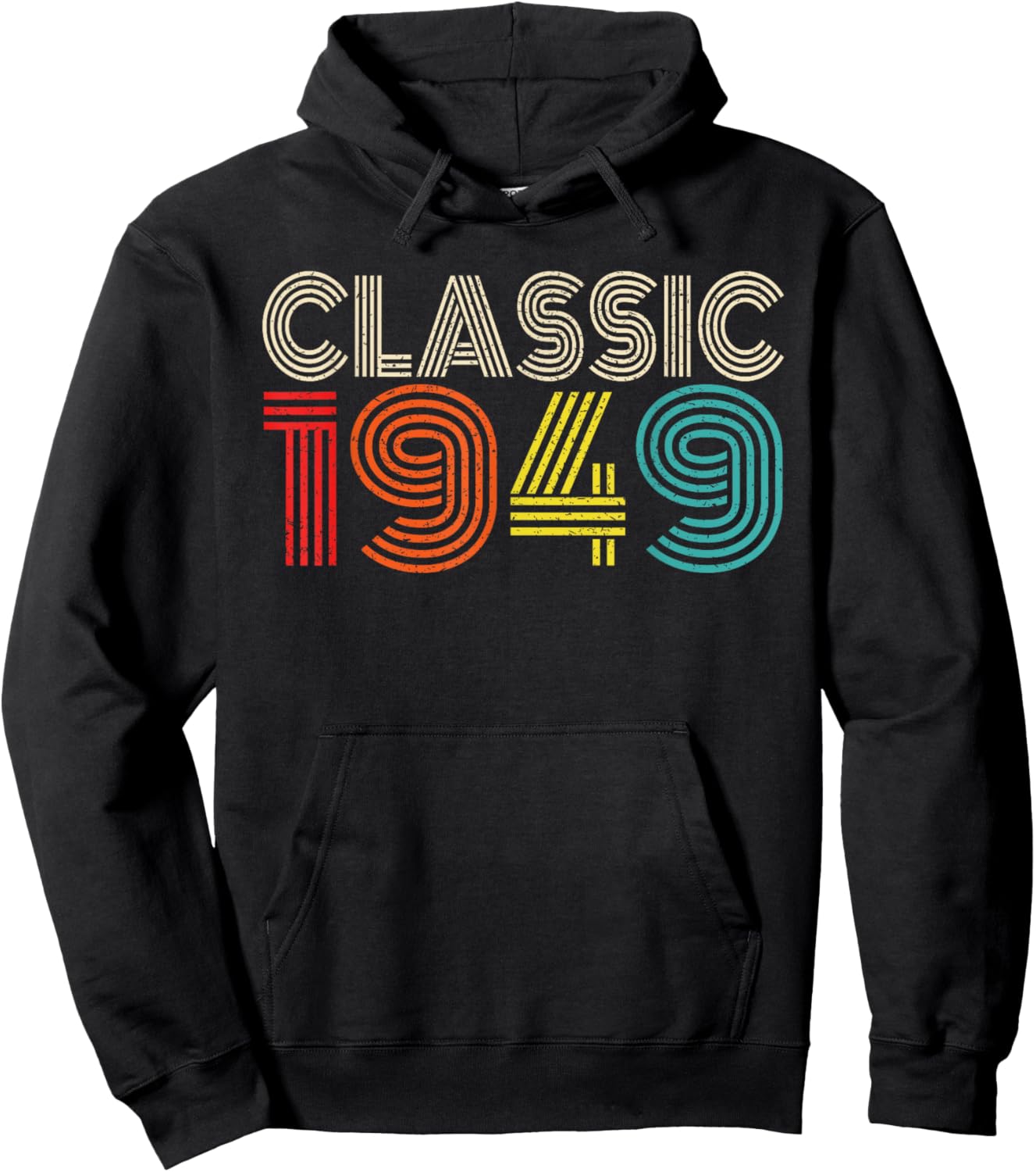 Classic 1949 Vintage 1949 Men Women Vintage Year Birthday Hoodie - Hoodie | Black
